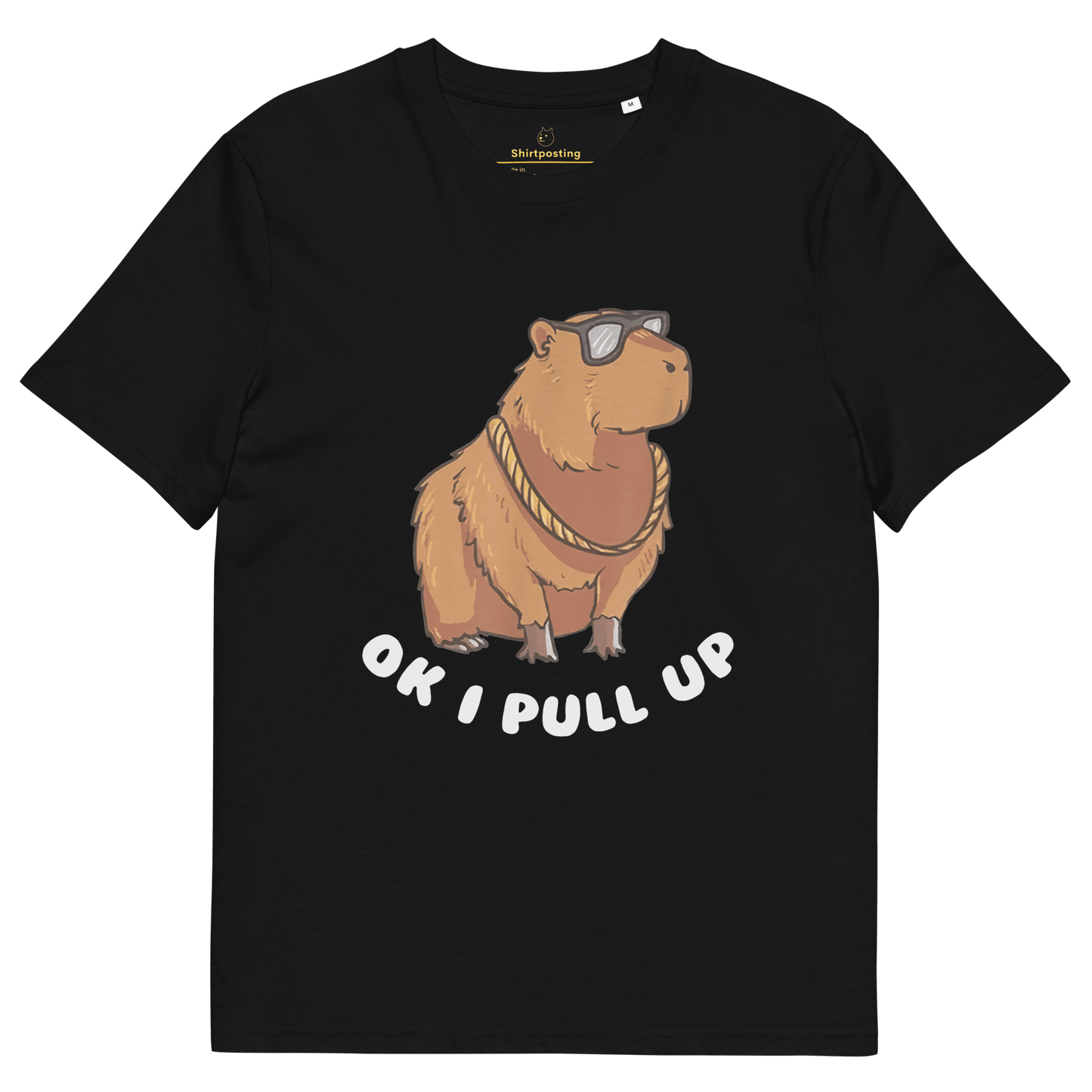 Capybara Premium Organic T-Shirt Meme - Black | Shirtposting