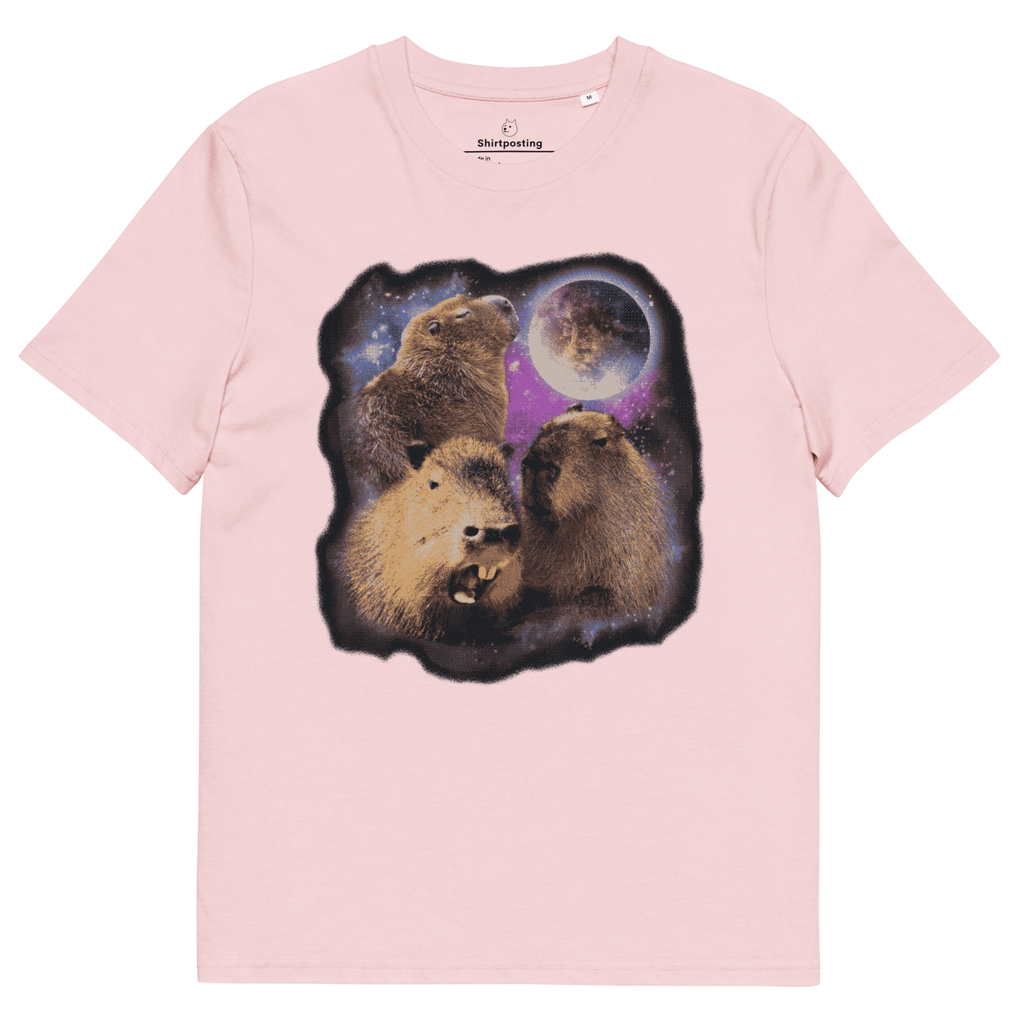 Capybara Premium Organic T-Shirt Meme - Cotton Pink | Shirtposting