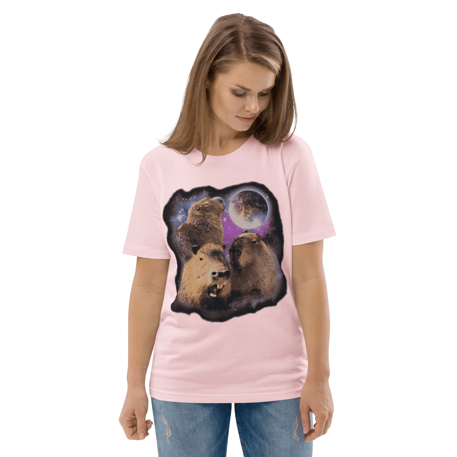 Capybara Premium Organic T-Shirt Meme - Cotton Pink | Shirtposting