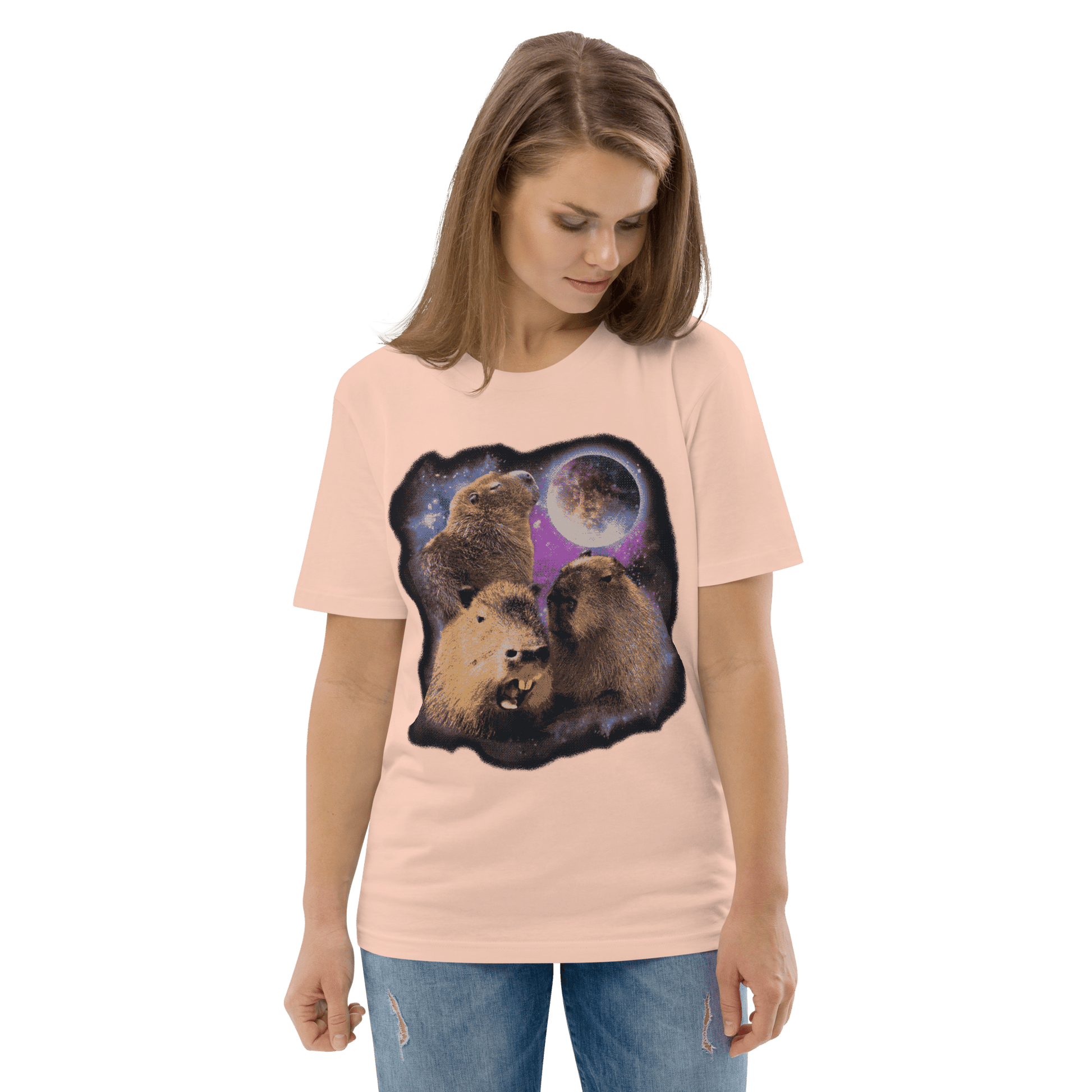 Capybara Premium Organic T-Shirt Meme - Cotton Pink | Shirtposting