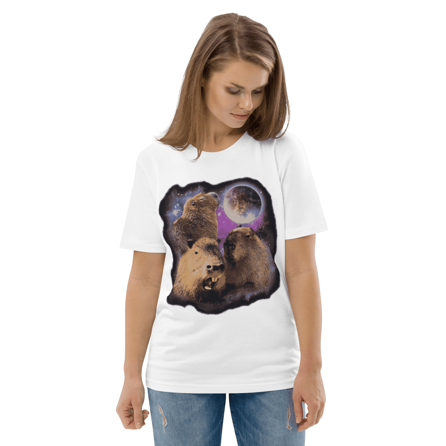 Capybara Premium Organic T-Shirt Meme - Cotton Pink | Shirtposting