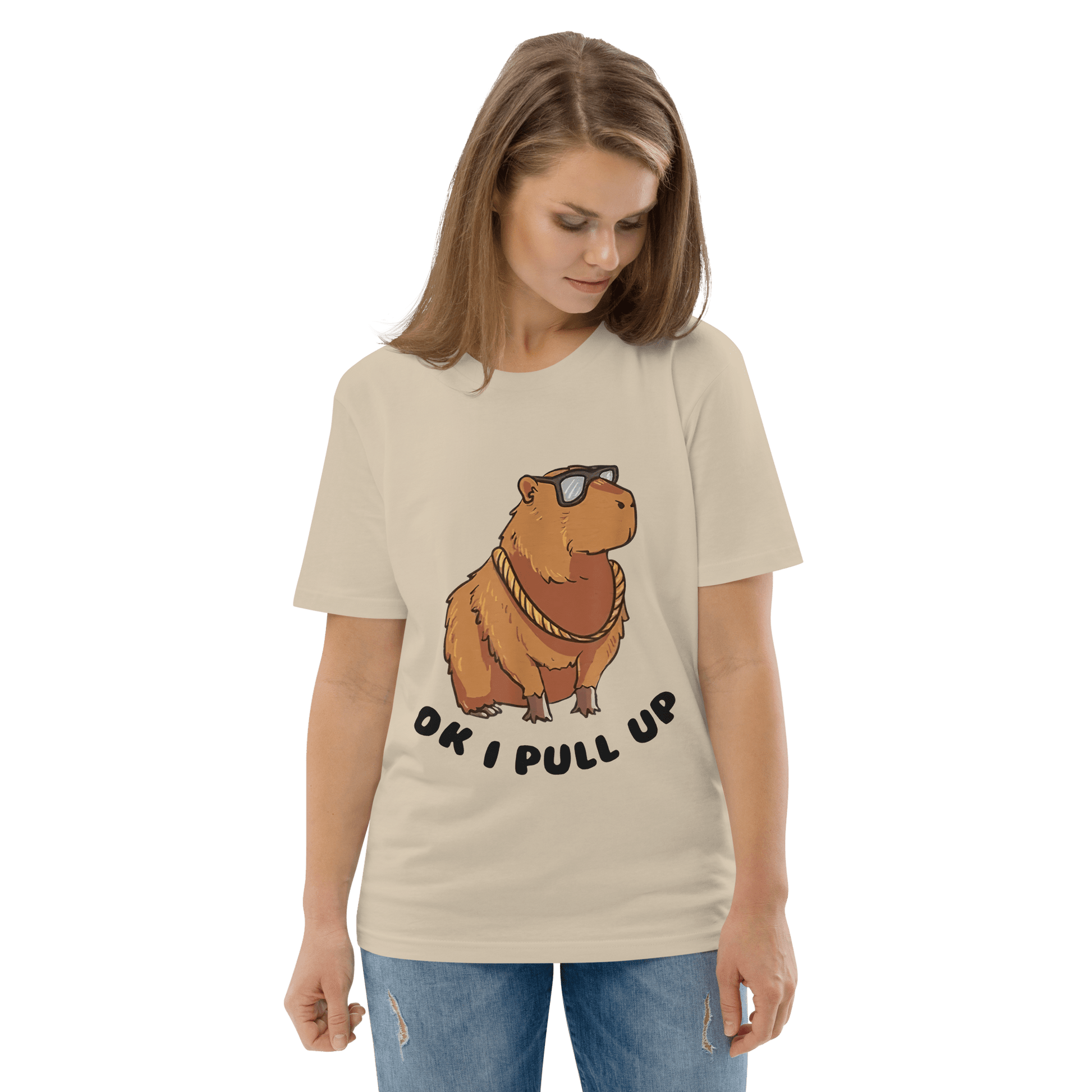 Capybara Premium Organic T-Shirt Meme - Desert Dust | Shirtposting