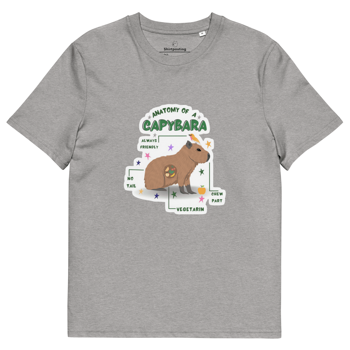 Capybara Premium Organic T-Shirt Meme - Heather Grey | Shirtposting