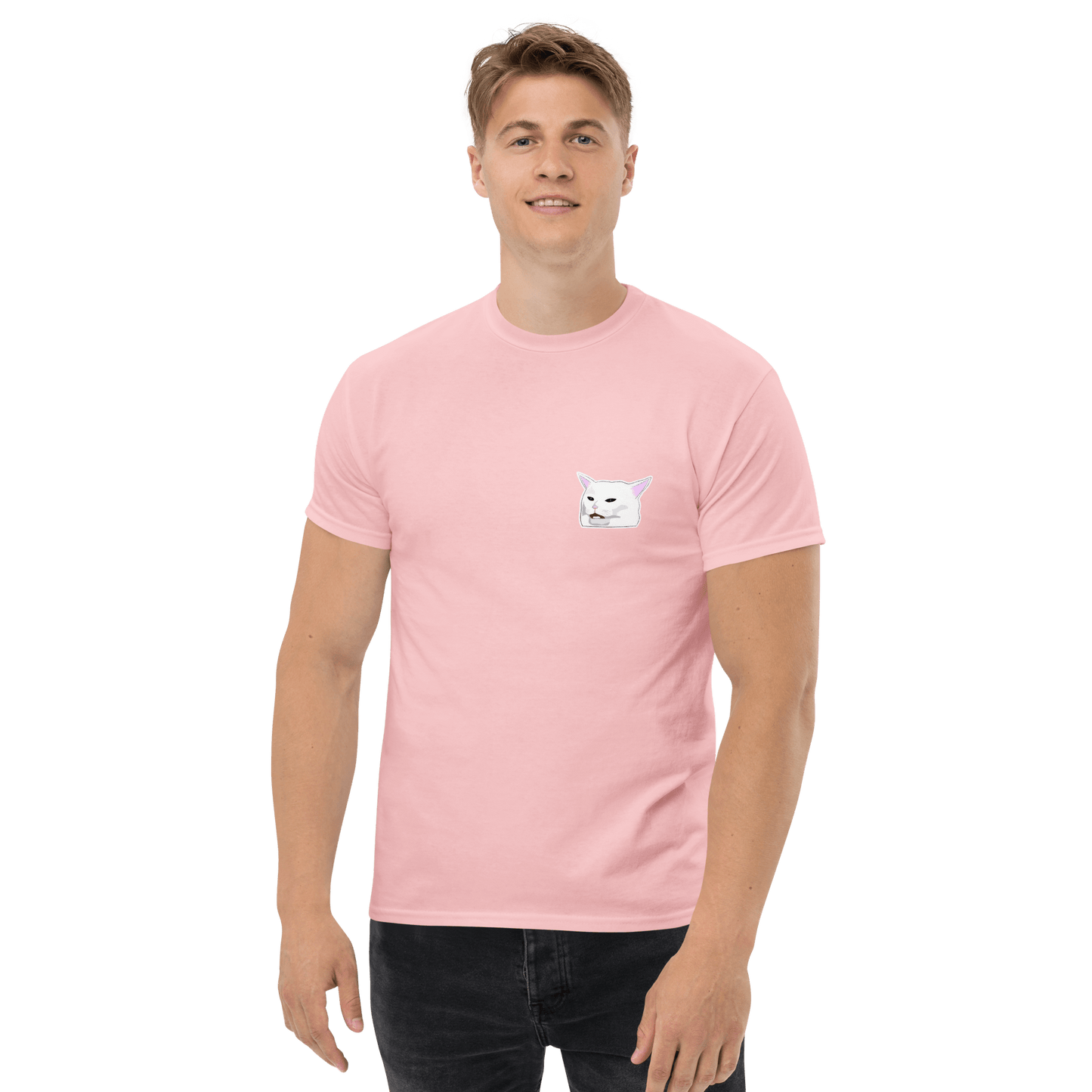 Cat Classic T-Shirt Meme - Ash | Shirtposting