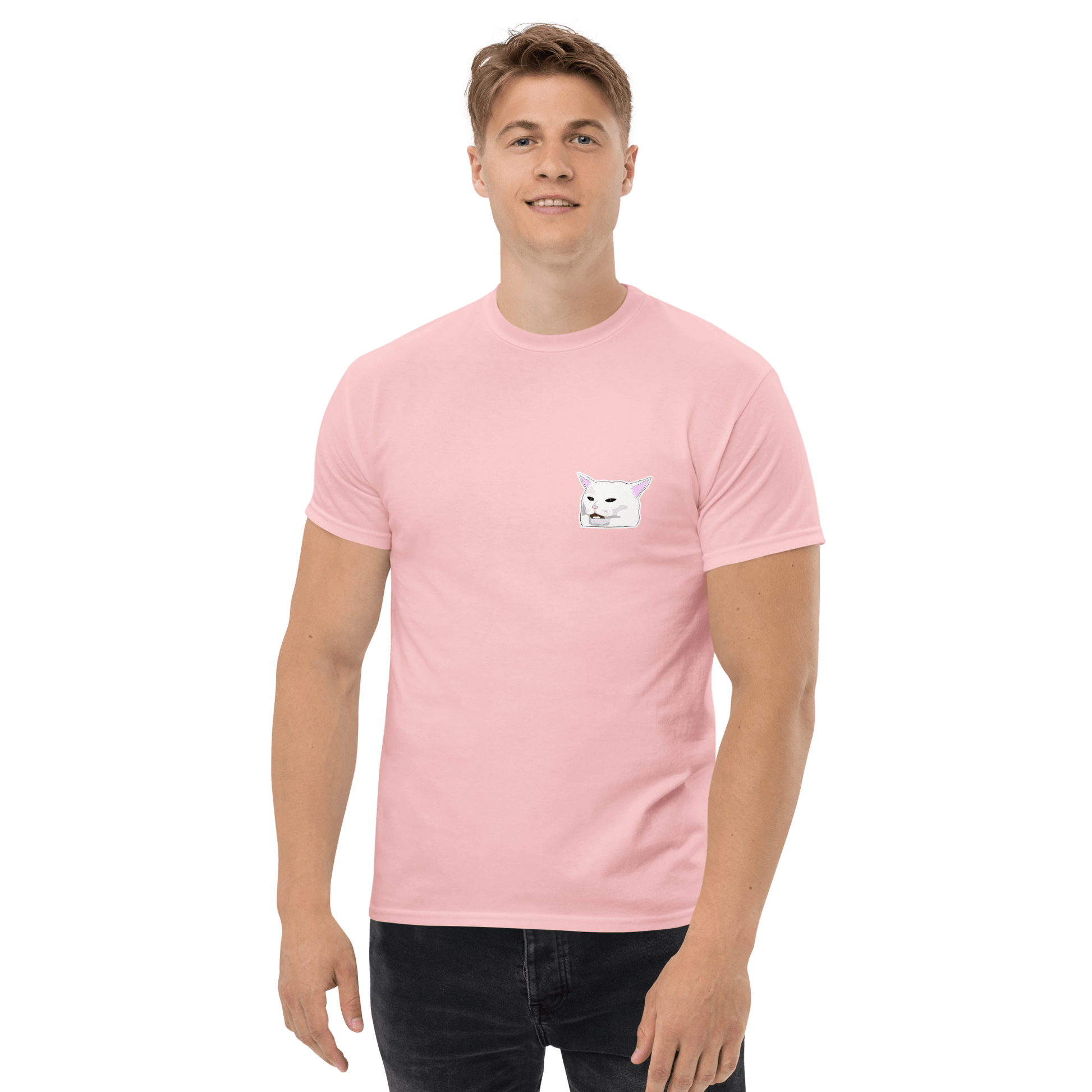 Cat Classic T-Shirt Meme - Ash | Shirtposting