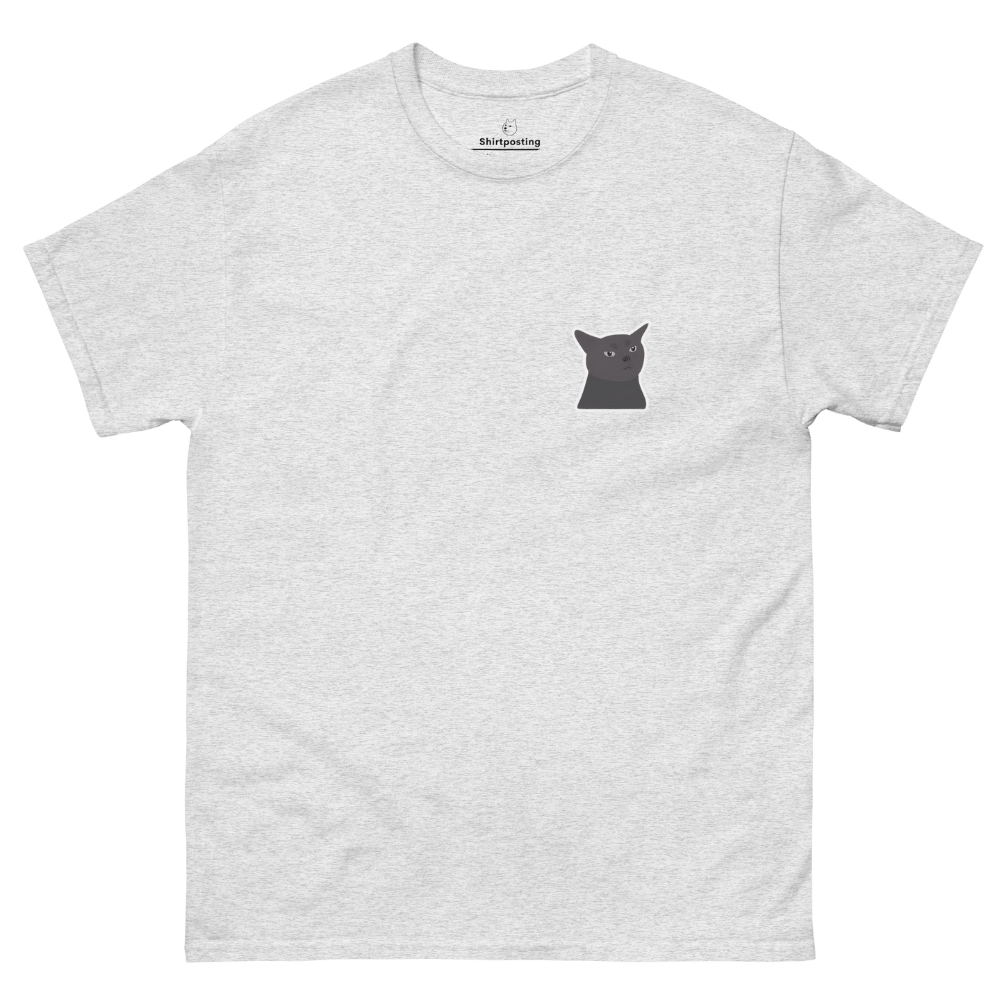 Cat Classic T-Shirt Meme - Ash | Shirtposting