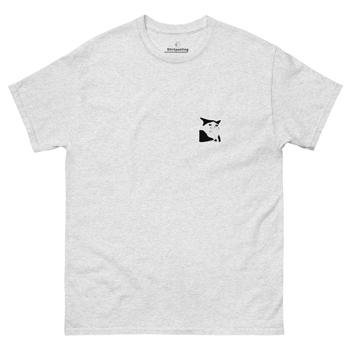 Cat Classic T-Shirt Meme - Ash | Shirtposting