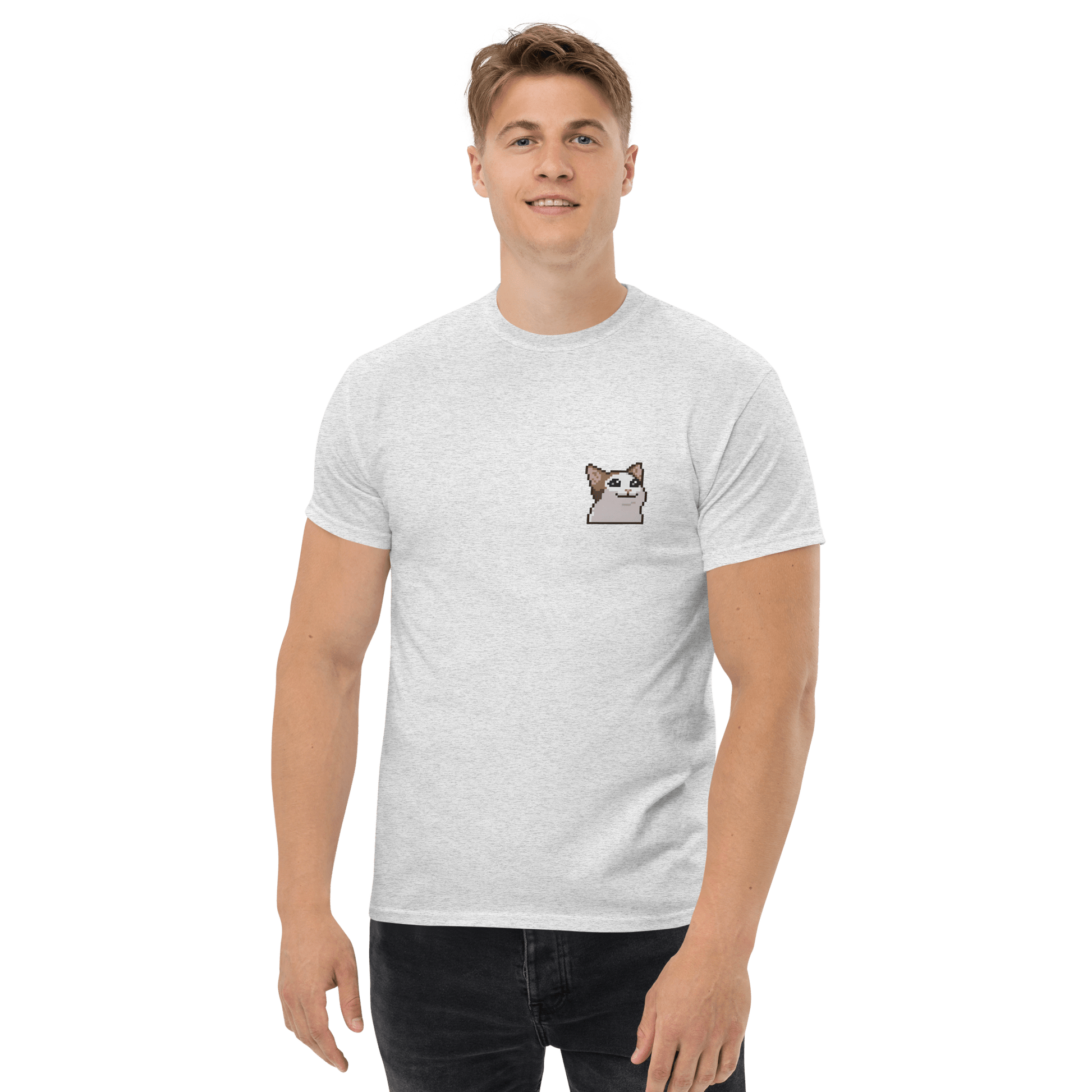 Cat Classic T-Shirt Meme - Ash | Shirtposting