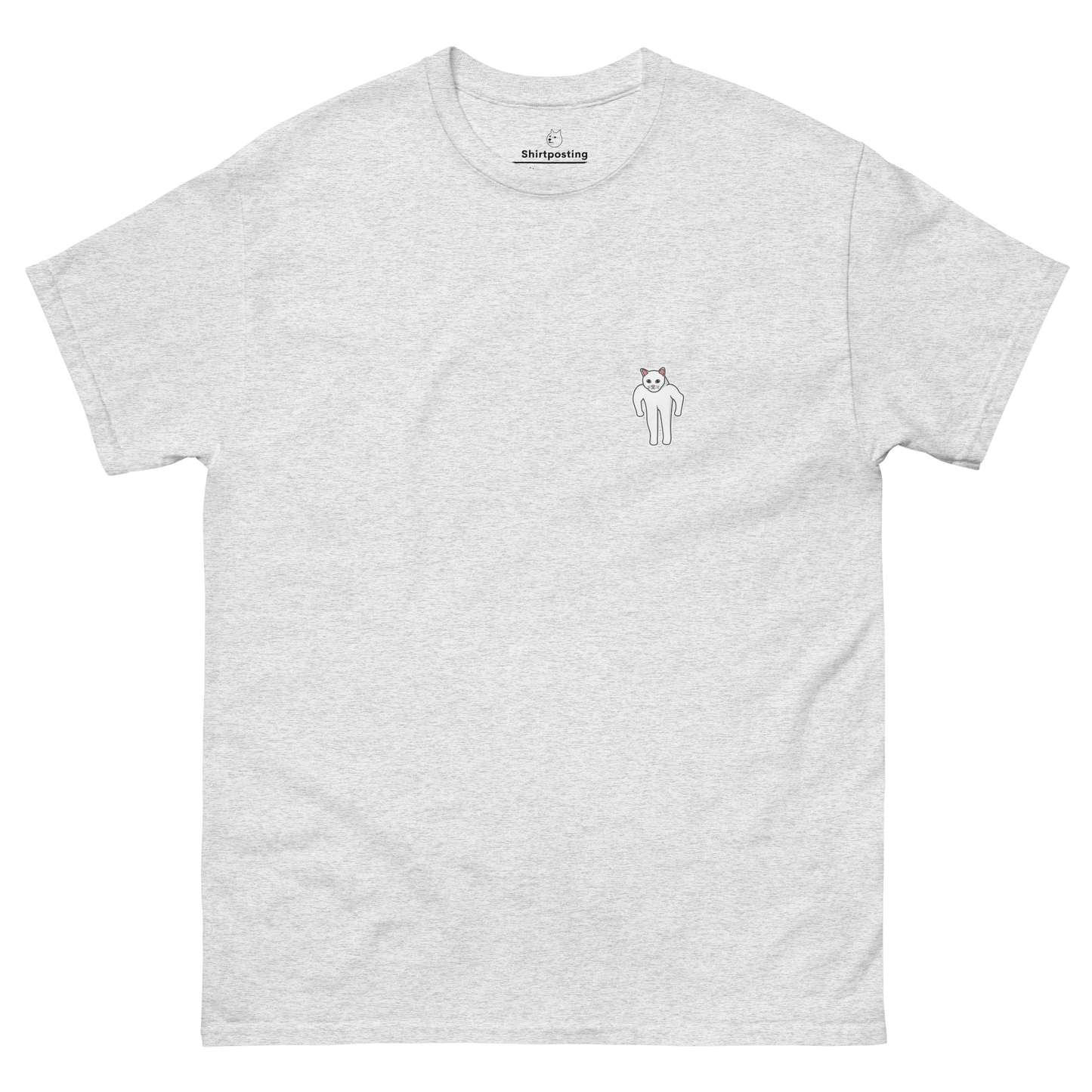 Cat Classic T-Shirt Meme - Ash | Shirtposting