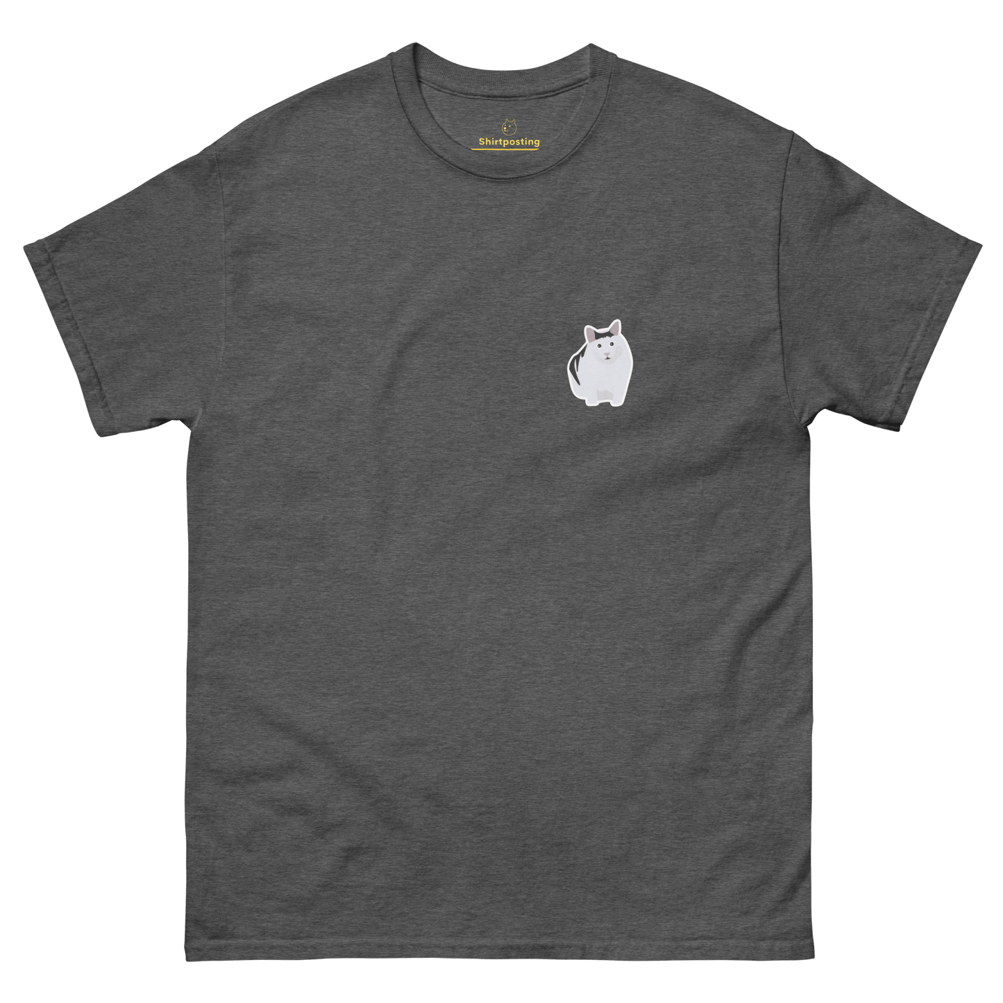 Cat Classic T-Shirt Meme - Dark Heather | Shirtposting