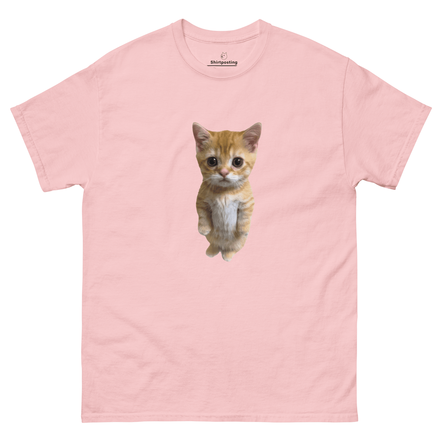 Cat Classic T-Shirt Meme - Light Pink | Shirtposting