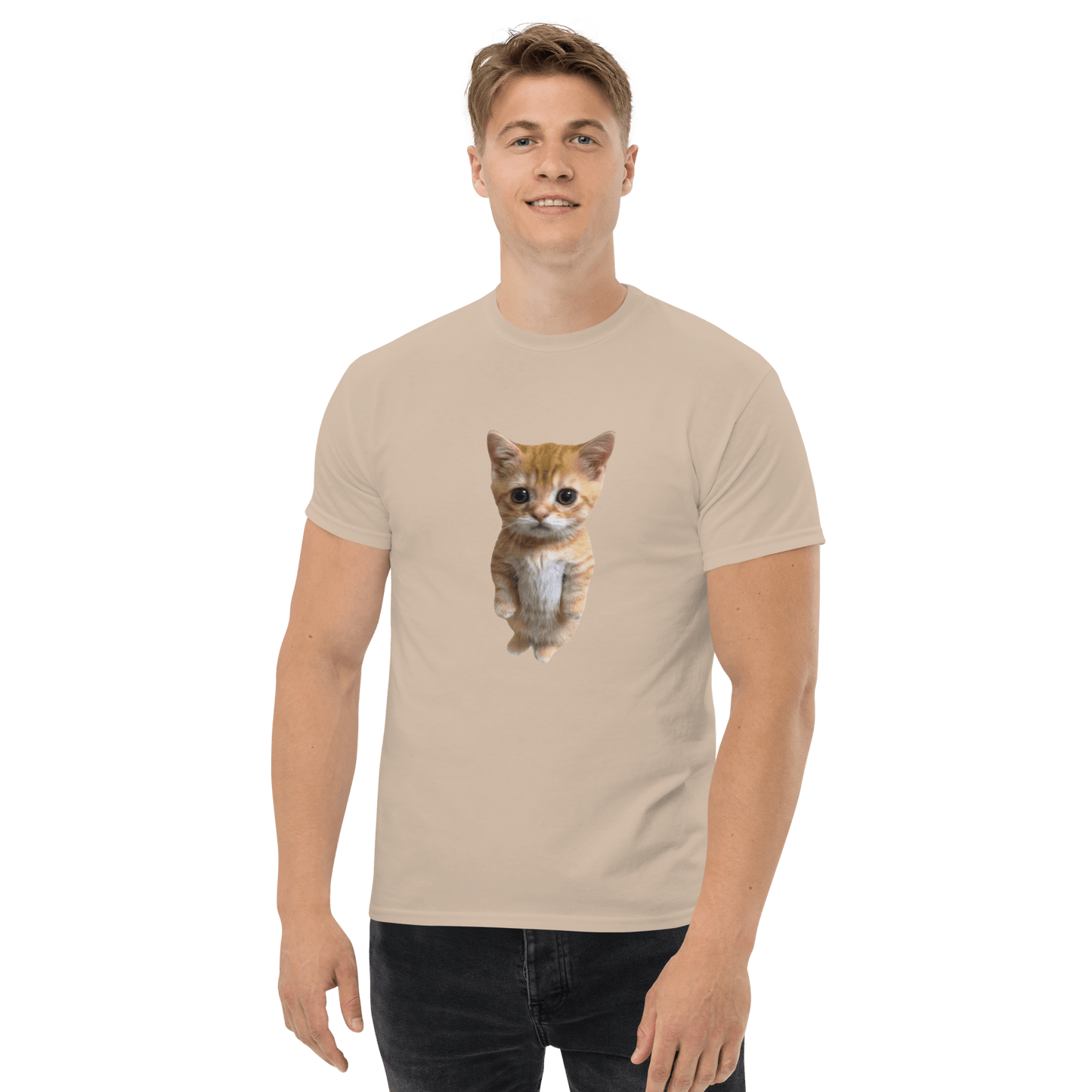 Cat Classic T-Shirt Meme - Military Green | Shirtposting