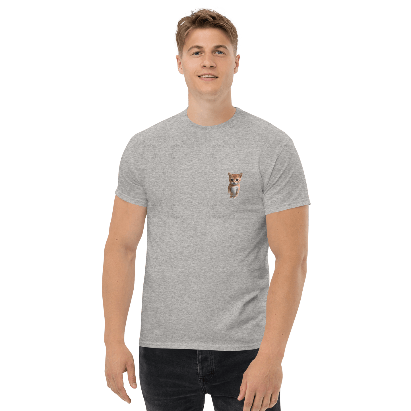 Cat Classic T-Shirt Meme - Military Green | Shirtposting