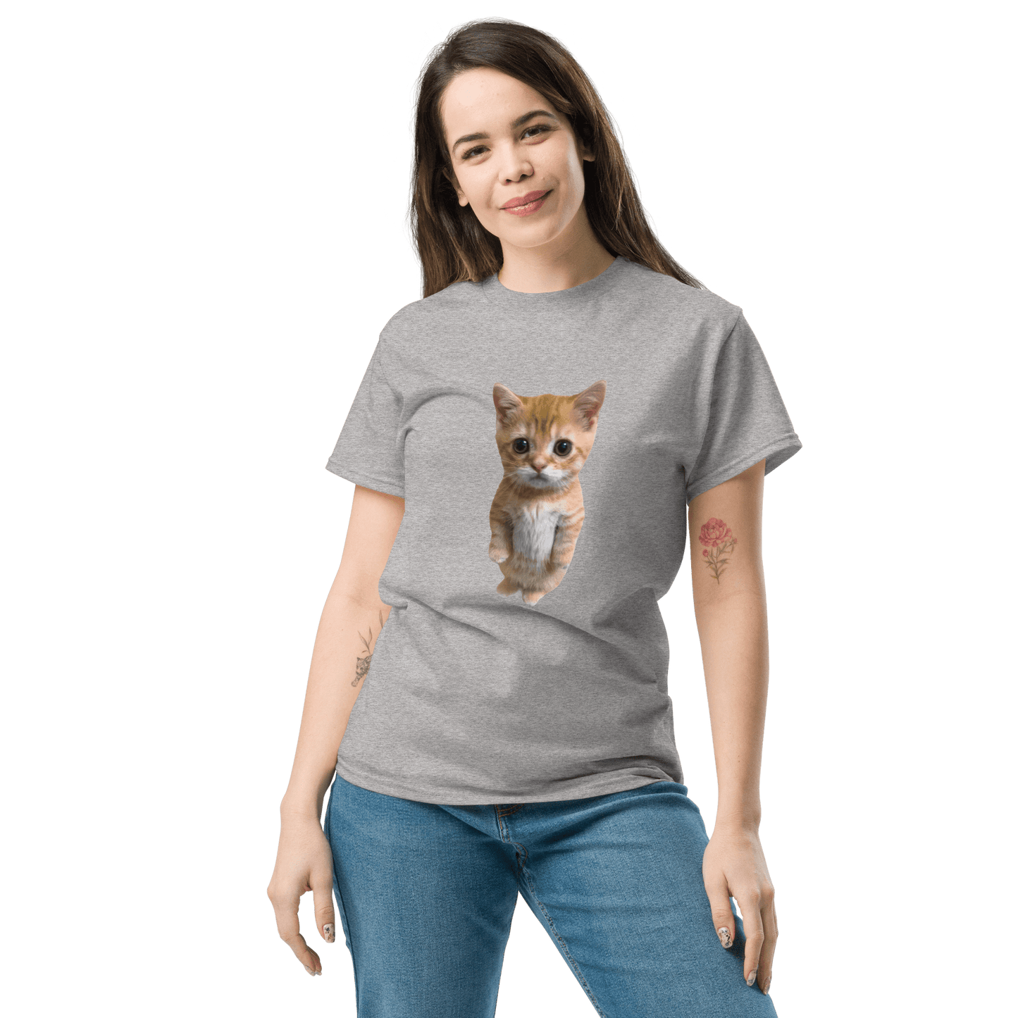 Cat Classic T-Shirt Meme - Military Green | Shirtposting