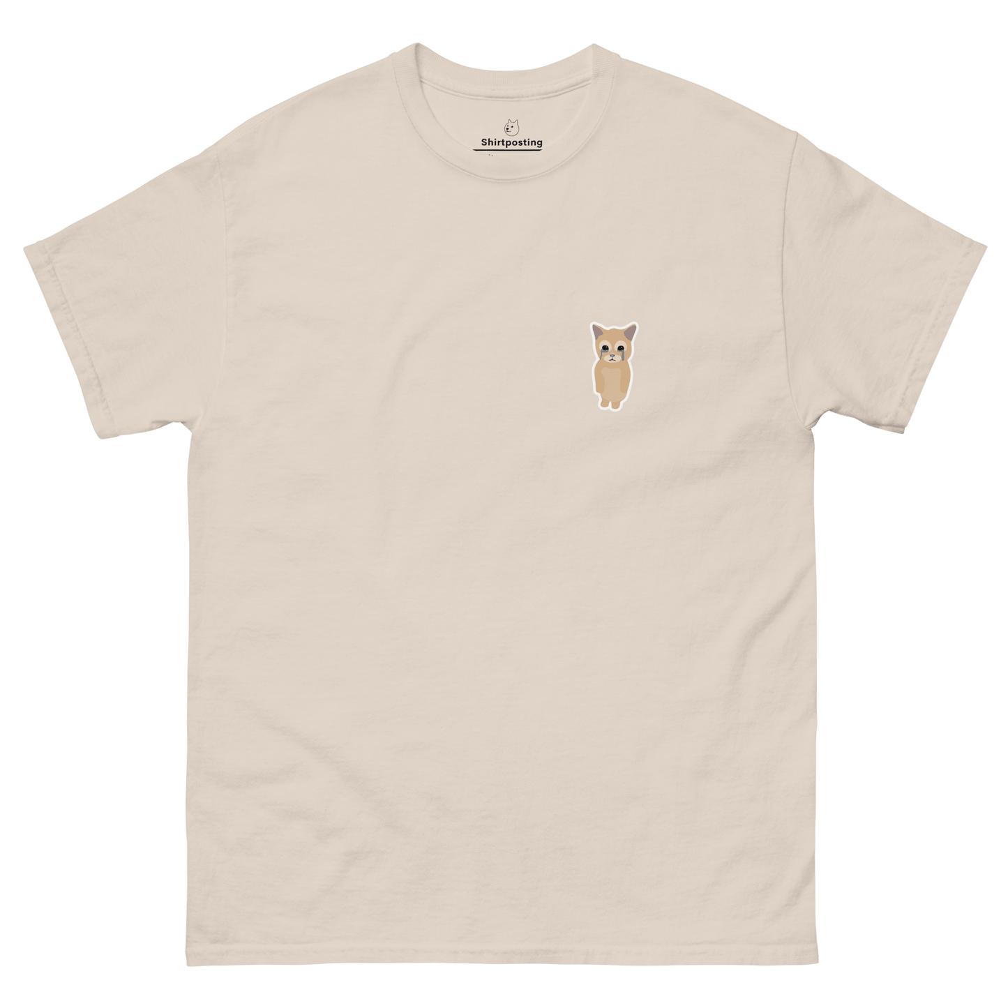 Cat Classic T-Shirt Meme - Natural | Shirtposting