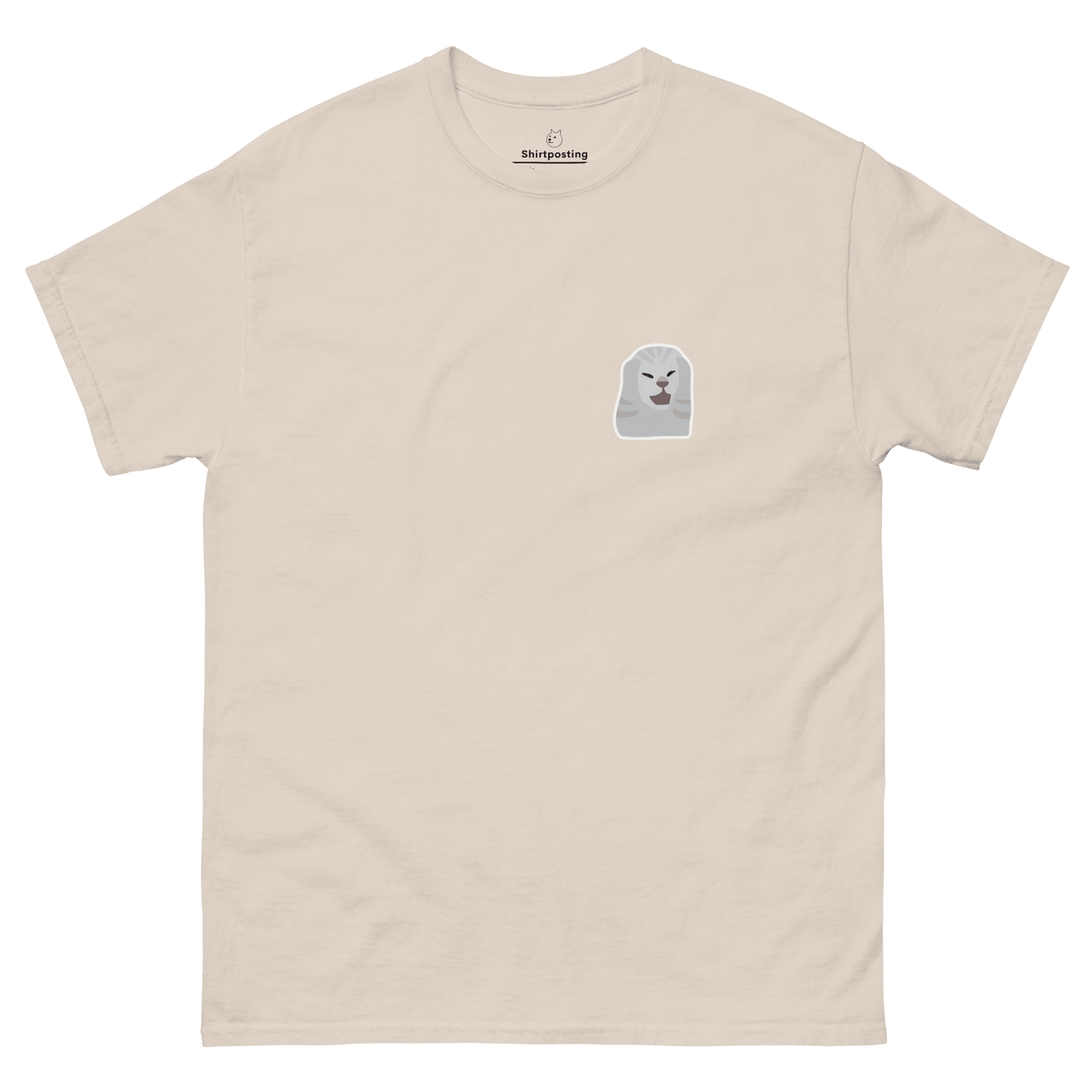 Cat Classic T-Shirt Meme - Natural | Shirtposting