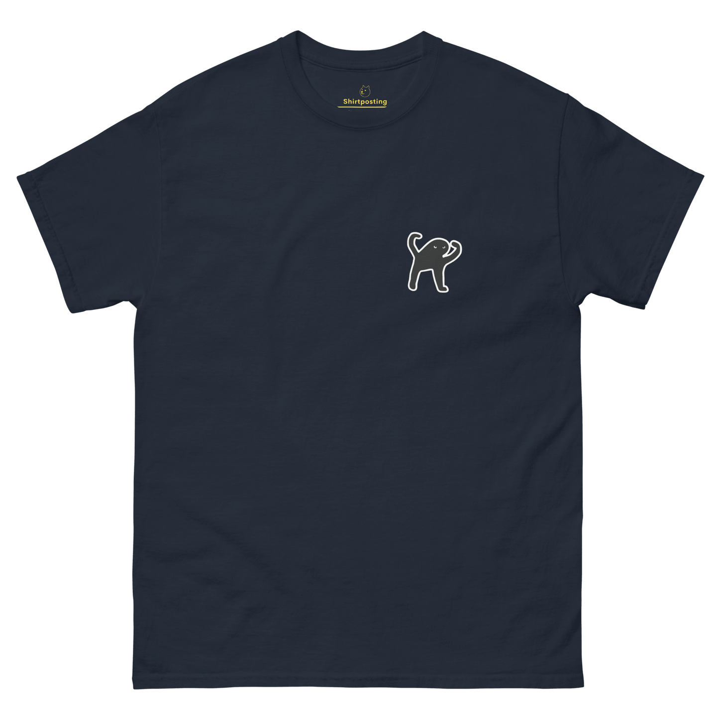 Cat Classic T-Shirt Meme - Navy | Shirtposting