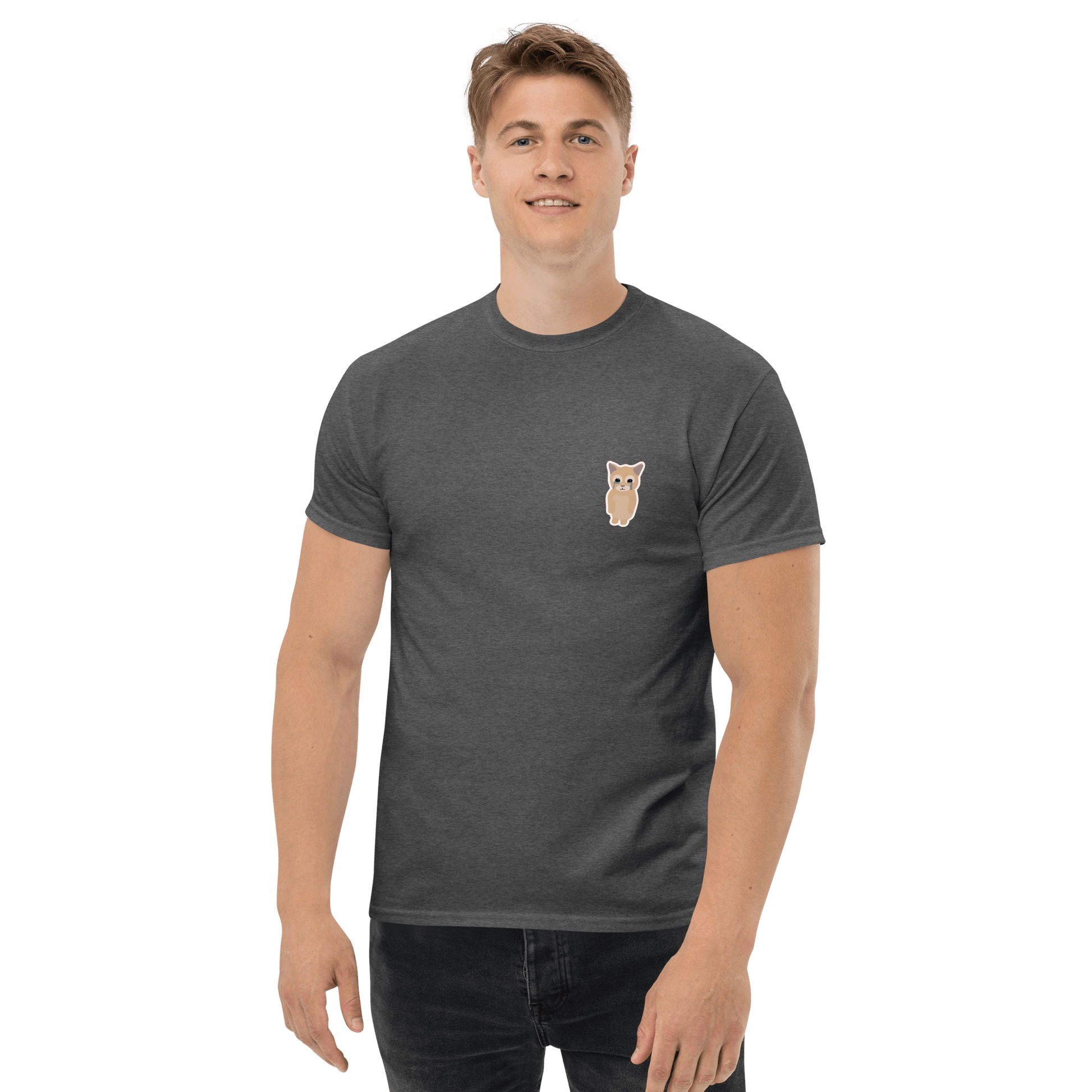 Cat Classic T-Shirt Meme - Royal | Shirtposting