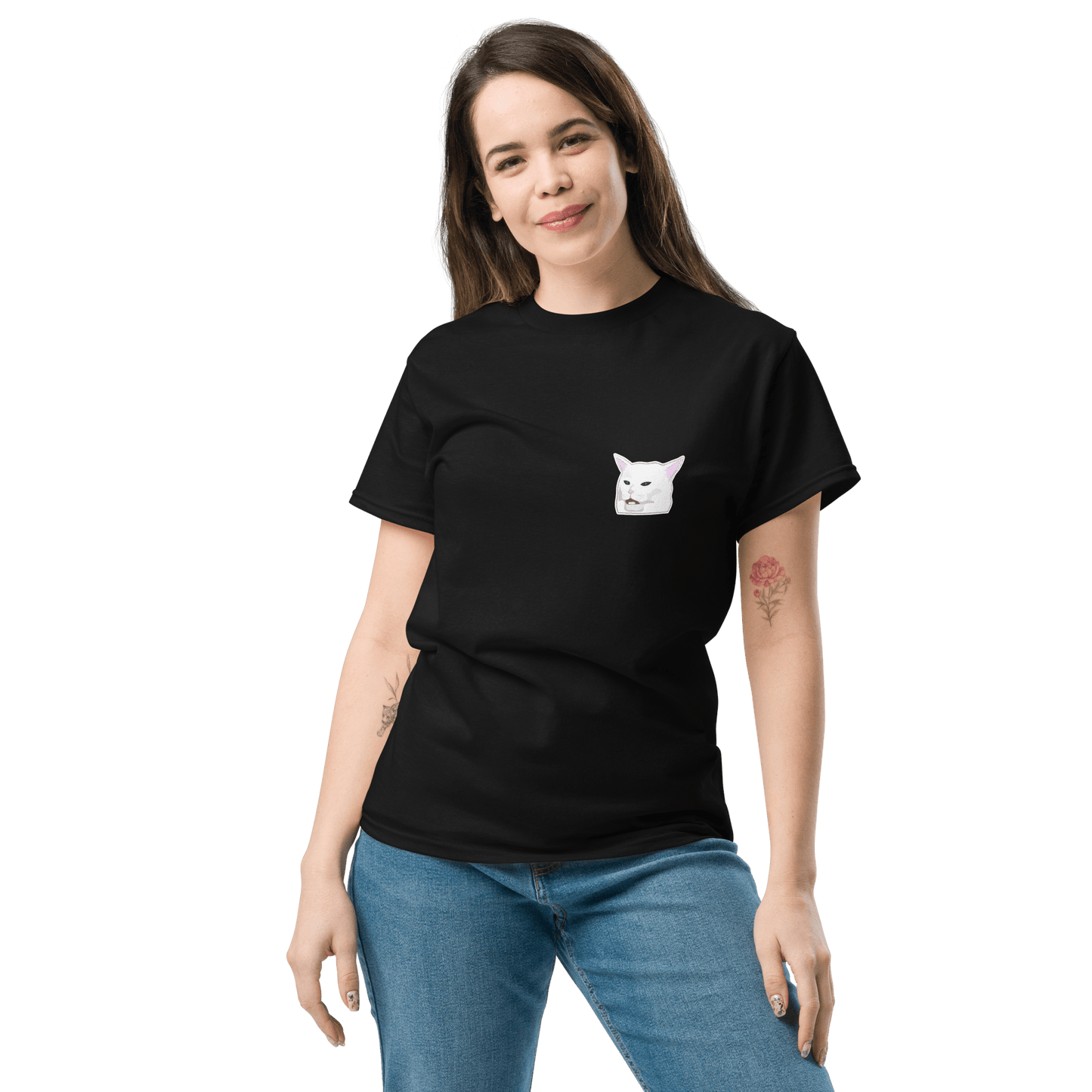 Cat Classic T-Shirt Meme - Royal | Shirtposting