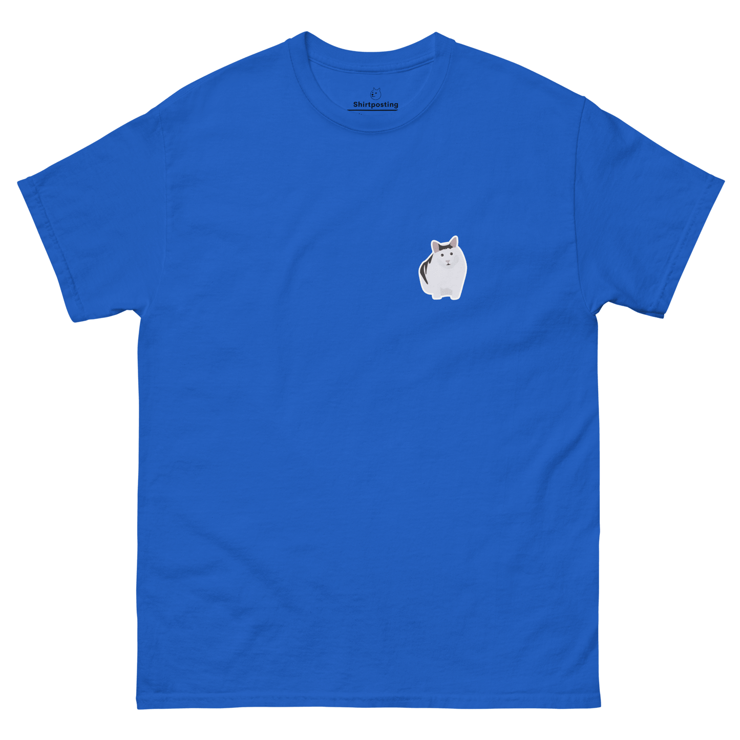 Cat Classic T-Shirt Meme - Royal | Shirtposting