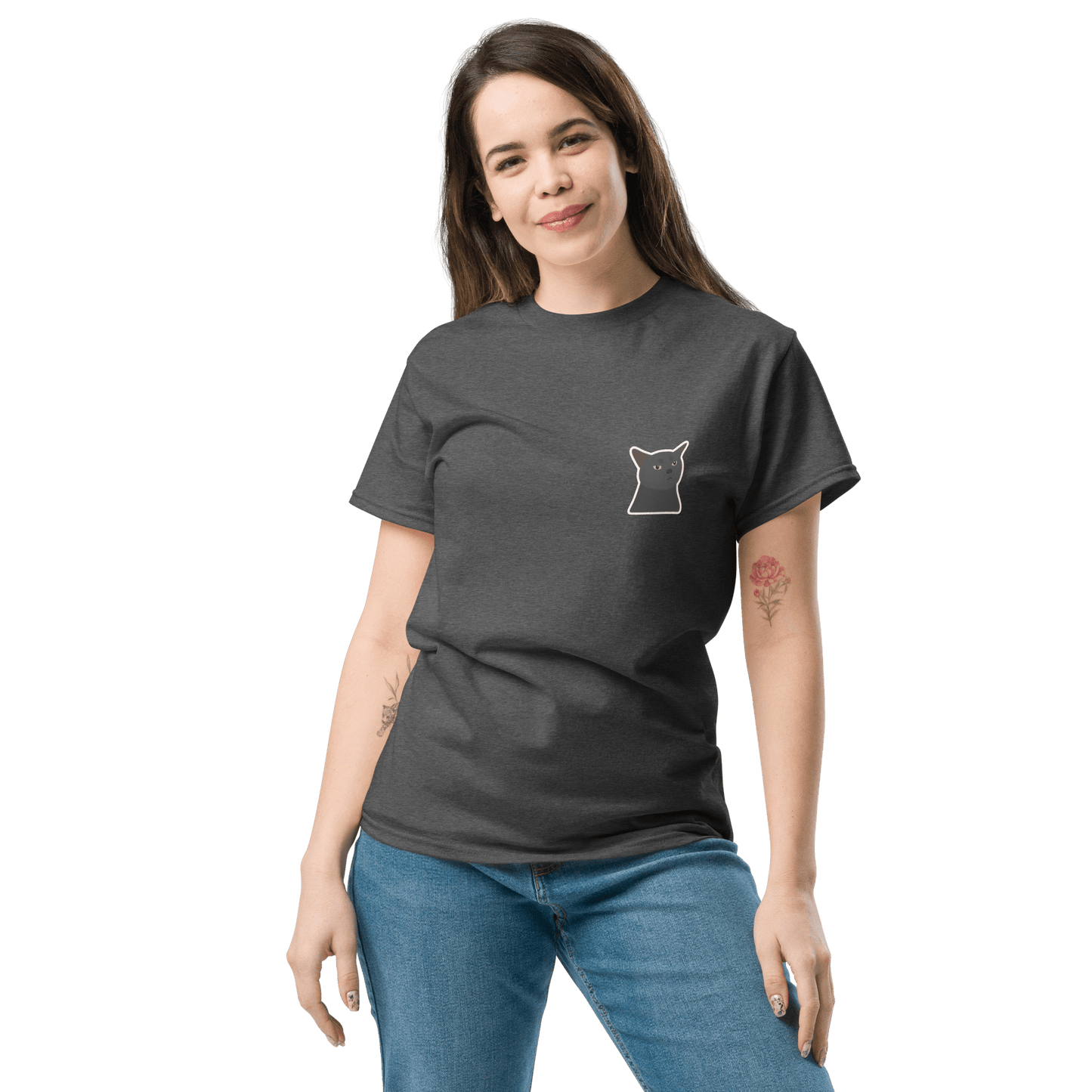 Cat Classic T-Shirt Meme - Royal | Shirtposting