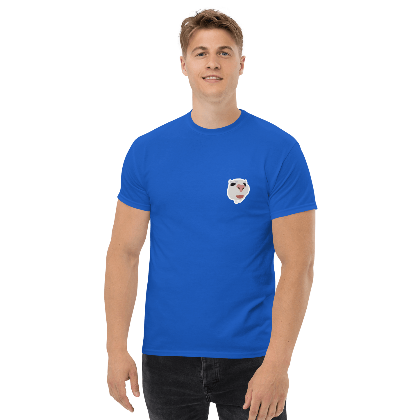 Cat Classic T-Shirt Meme - Royal | Shirtposting