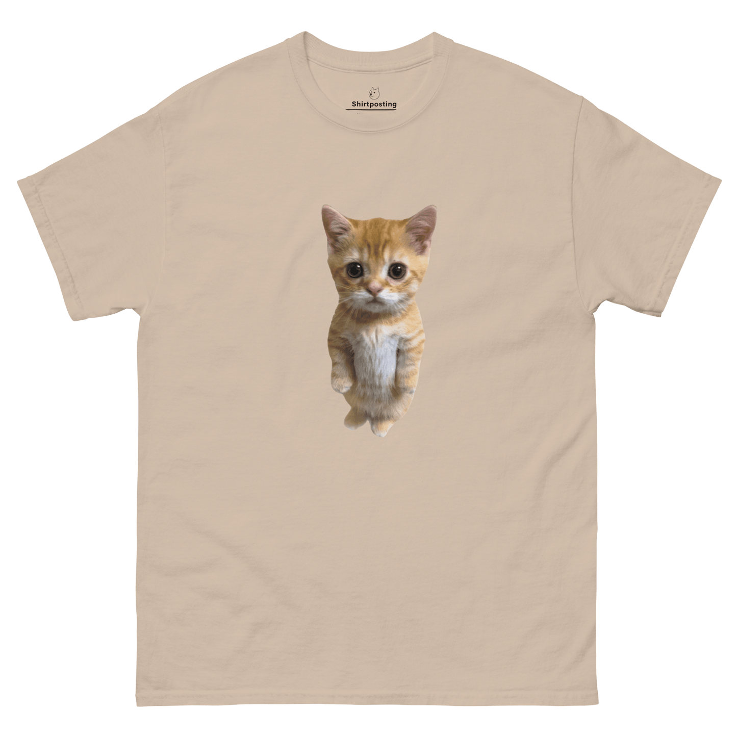 Cat Classic T-Shirt Meme - Sand | Shirtposting