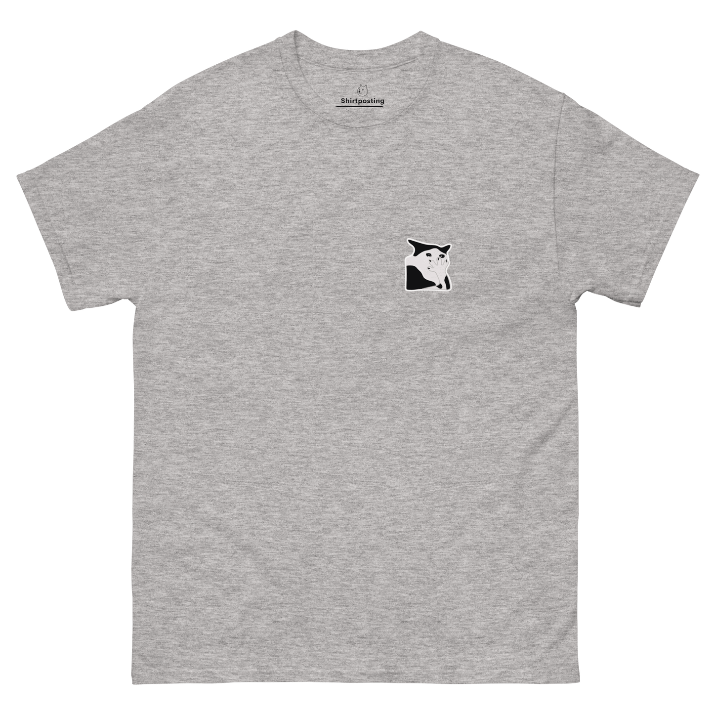 Cat Classic T-Shirt Meme - Sport Grey | Shirtposting