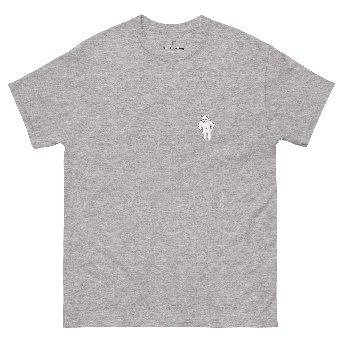 Cat Classic T-Shirt Meme - Sport Grey | Shirtposting