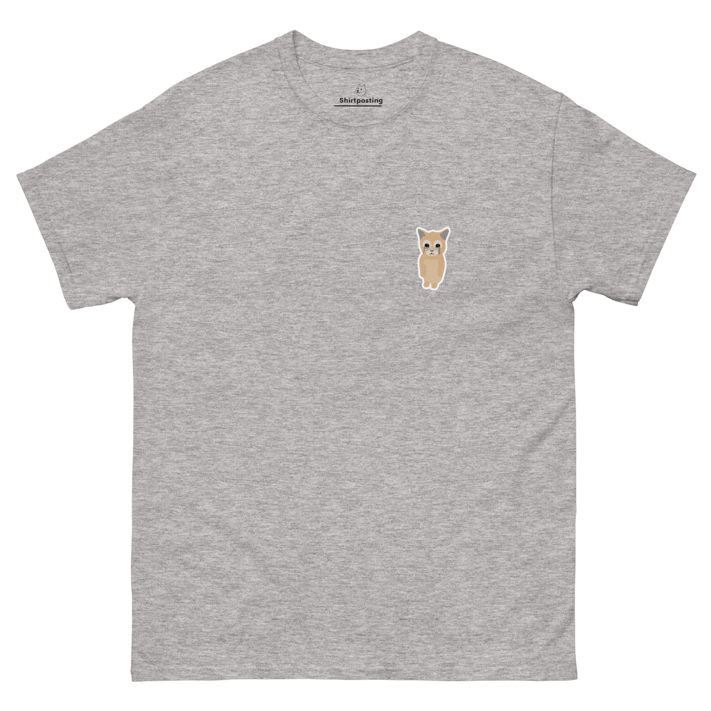Cat Classic T-Shirt Meme - Sport Grey | Shirtposting