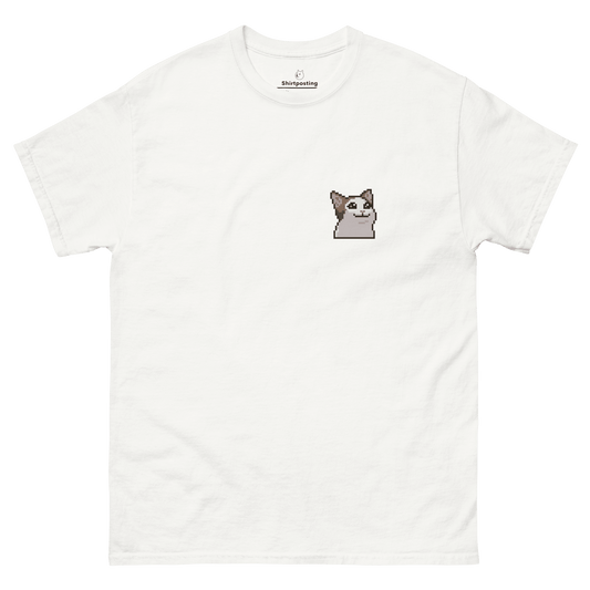 Cat Classic T-Shirt Meme - White | Shirtposting