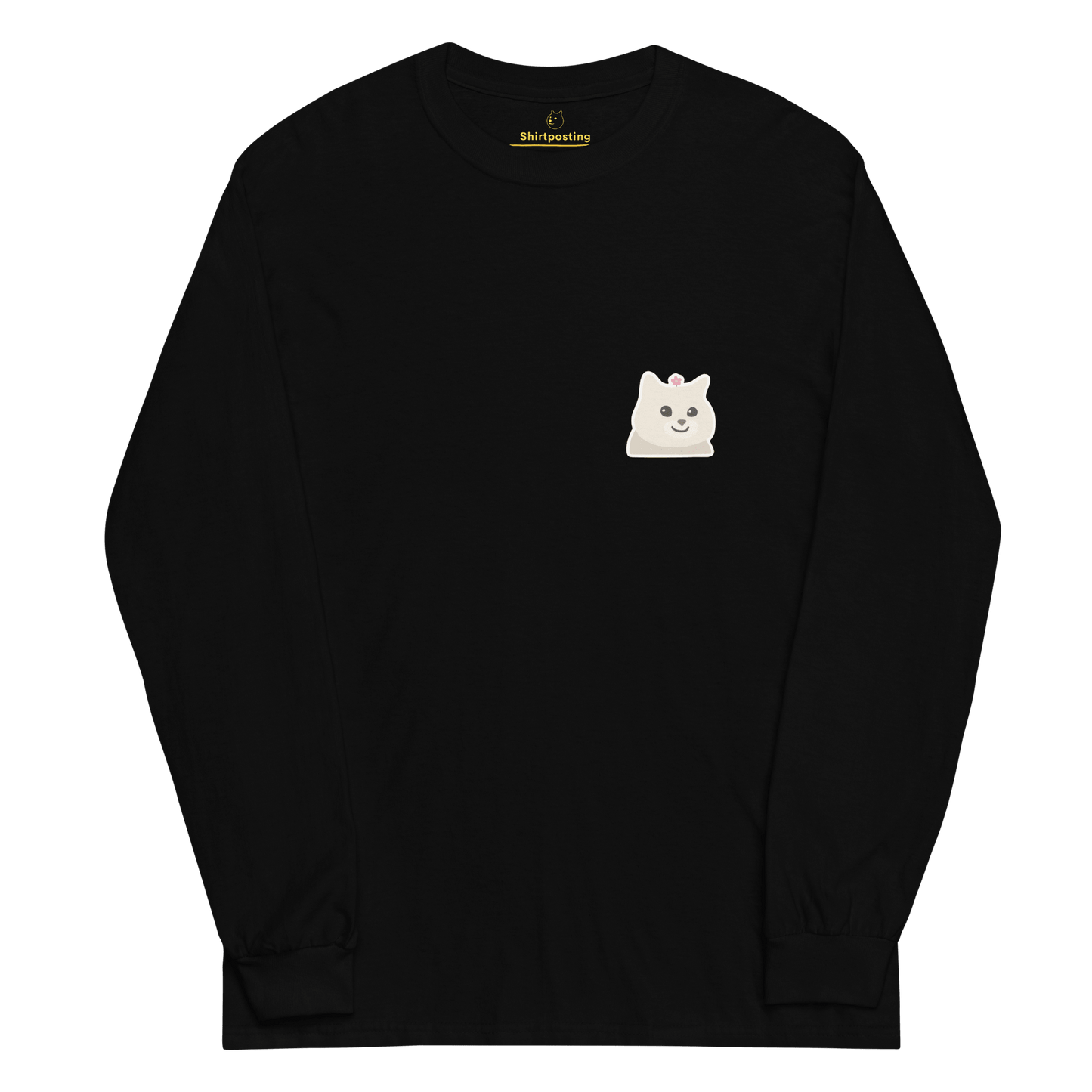 Cat Long Sleeve T-Shirt Meme - Black | Shirtposting