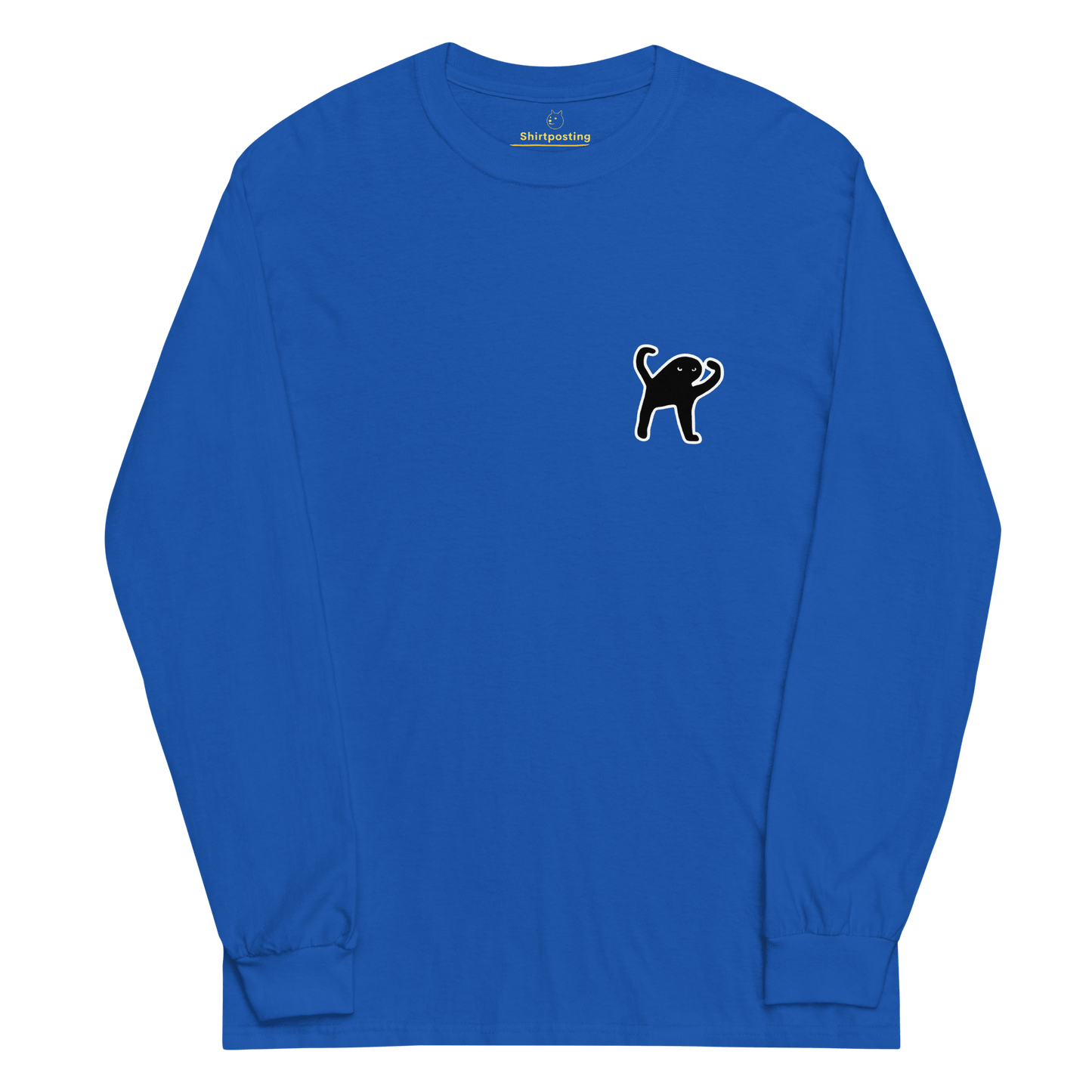 Cat Long Sleeve T-Shirt Meme - Royal | Shirtposting