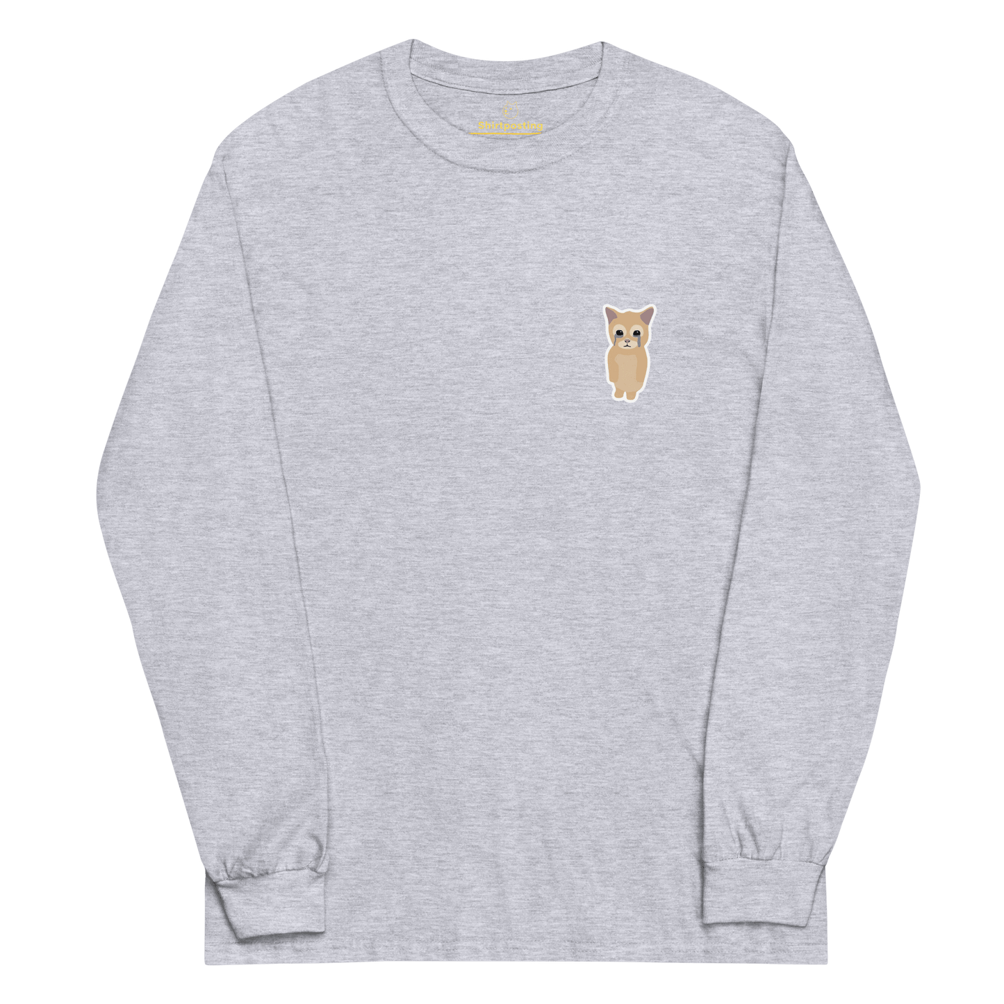 Cat Long Sleeve T-Shirt Meme - Sport Grey | Shirtposting