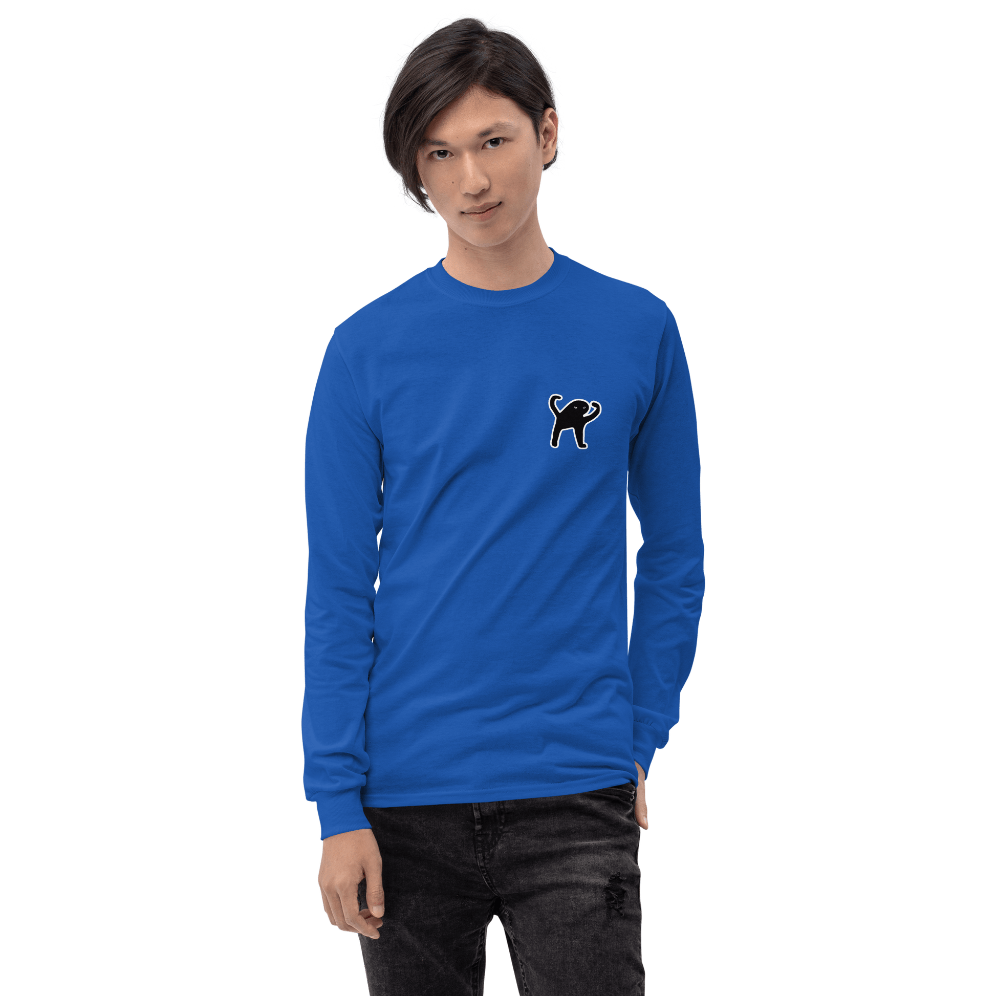 Cat Long Sleeve T-Shirt Meme - Sport Grey | Shirtposting