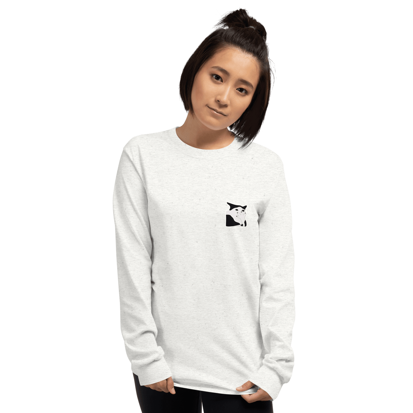 Cat Long Sleeve T-Shirt Meme - Sport Grey | Shirtposting
