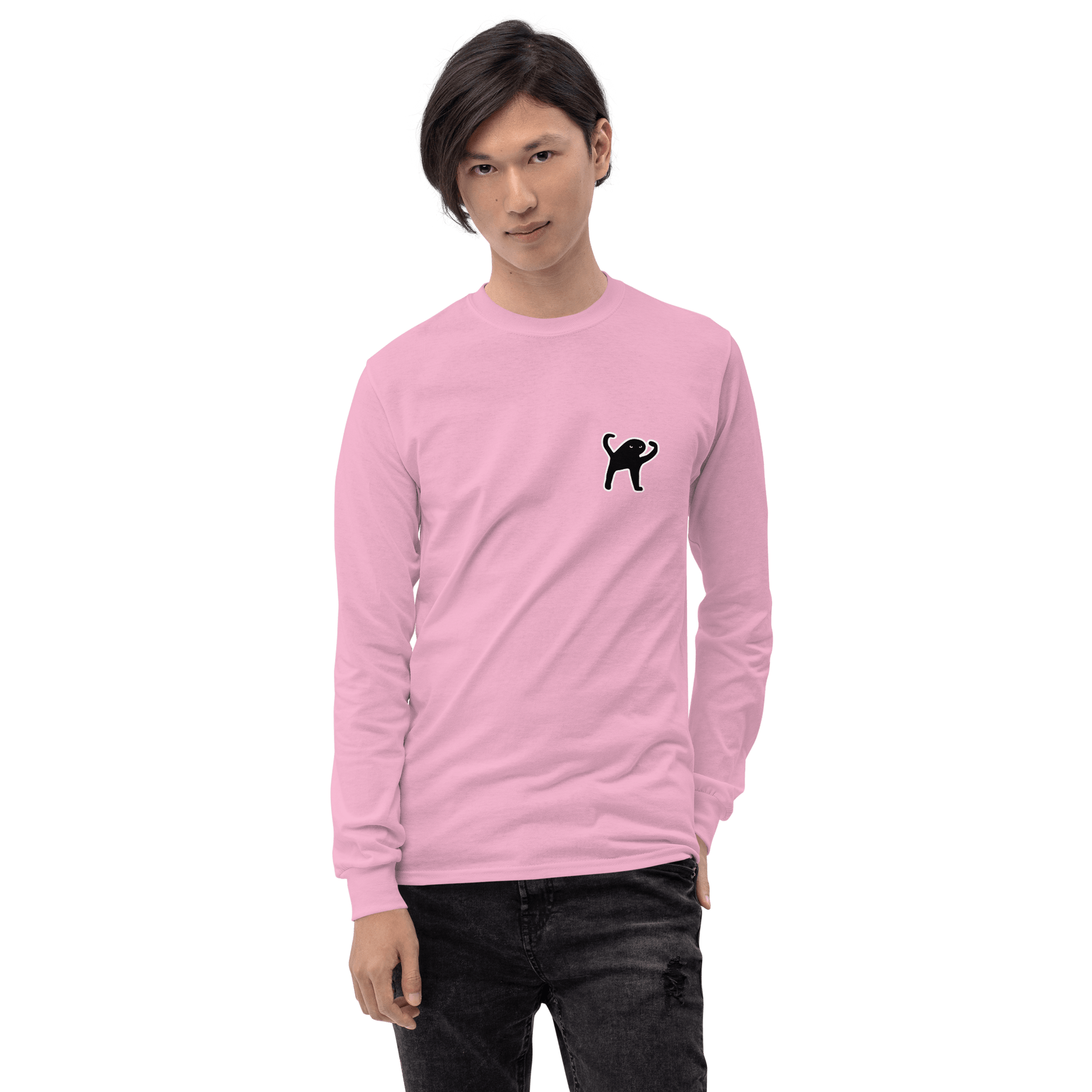 Cat Long Sleeve T-Shirt Meme - Sport Grey | Shirtposting
