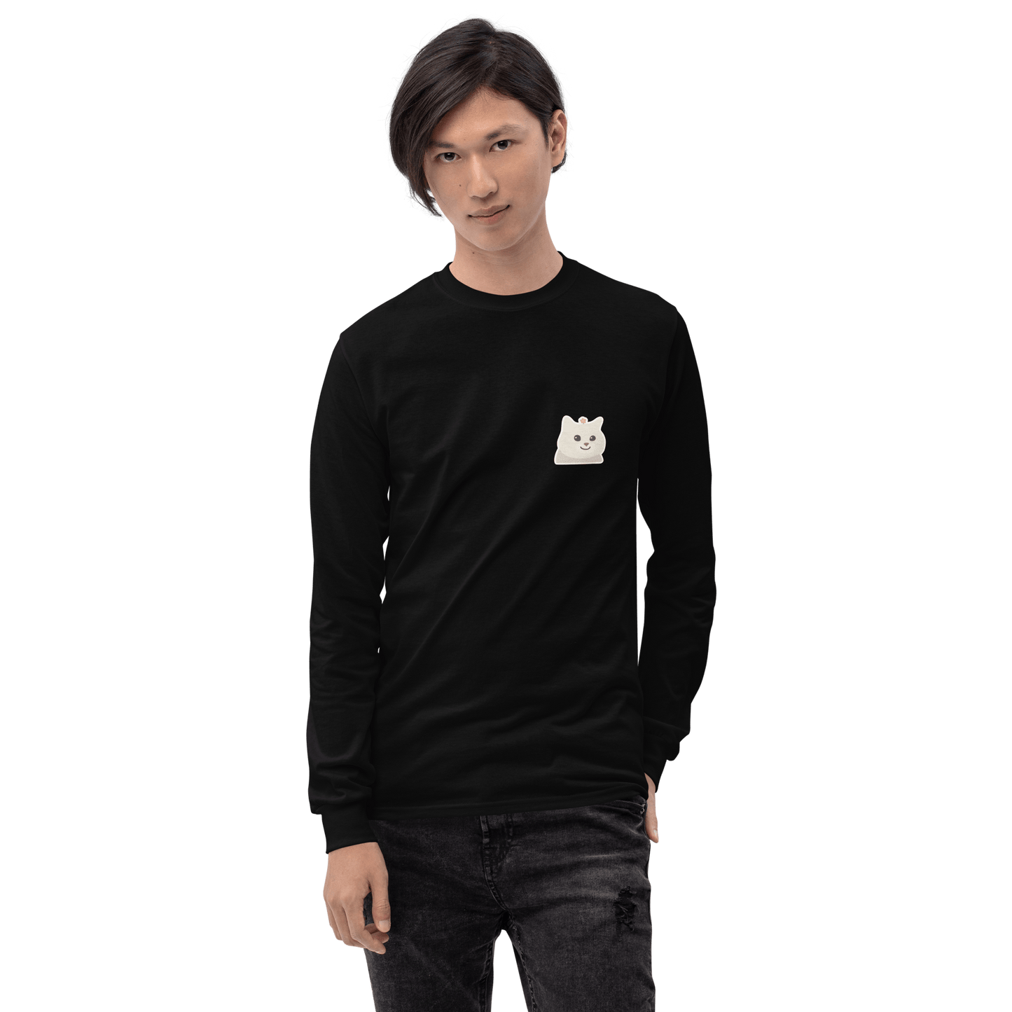Cat Long Sleeve T-Shirt Meme - Sport Grey | Shirtposting