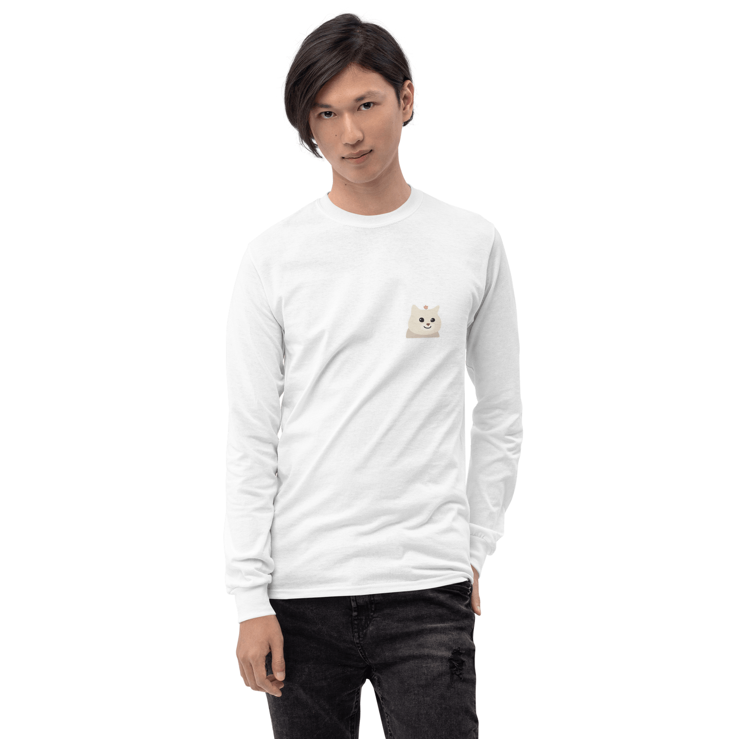 Cat Long Sleeve T-Shirt Meme - Sport Grey | Shirtposting