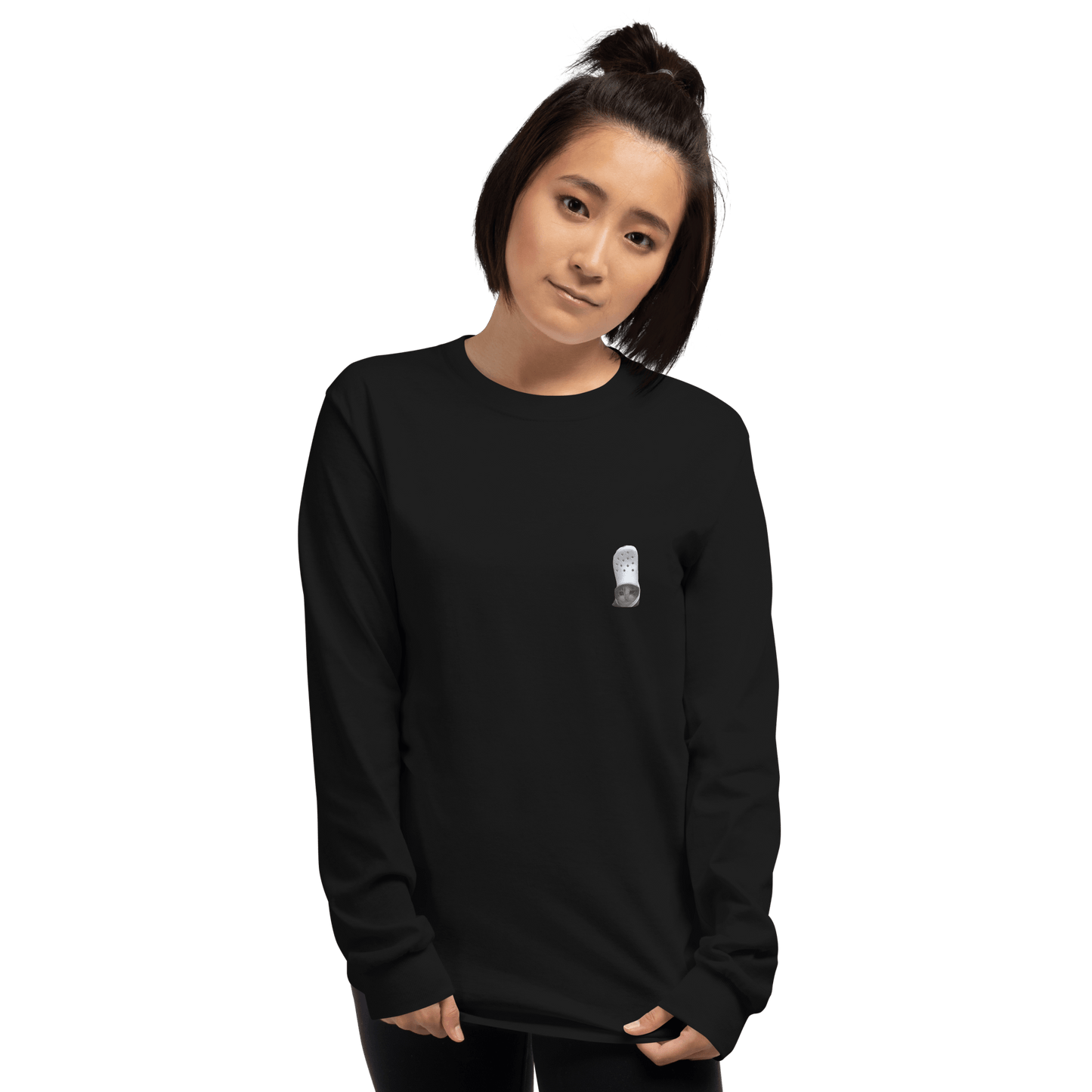 Cat Long Sleeve T-Shirt Meme - Sport Grey | Shirtposting