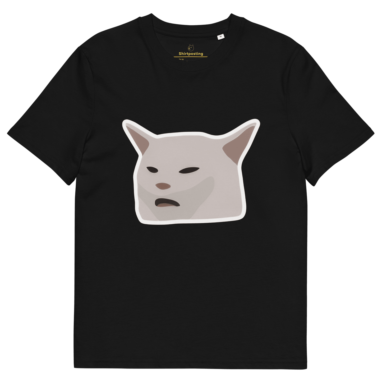 Cat Premium Organic T-Shirt Meme - Black | Shirtposting