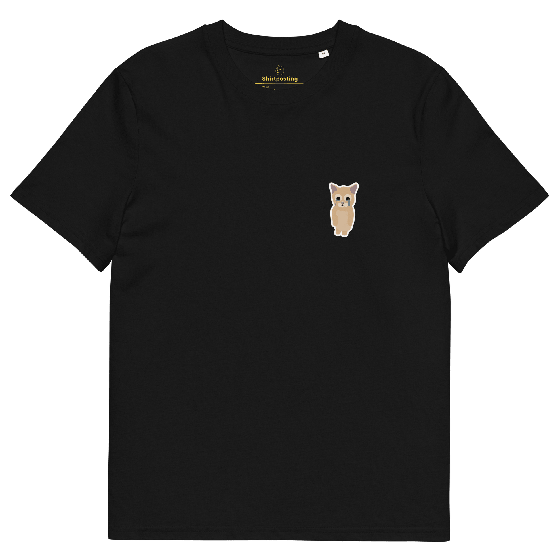 Cat Premium Organic T-Shirt Meme - Black | Shirtposting