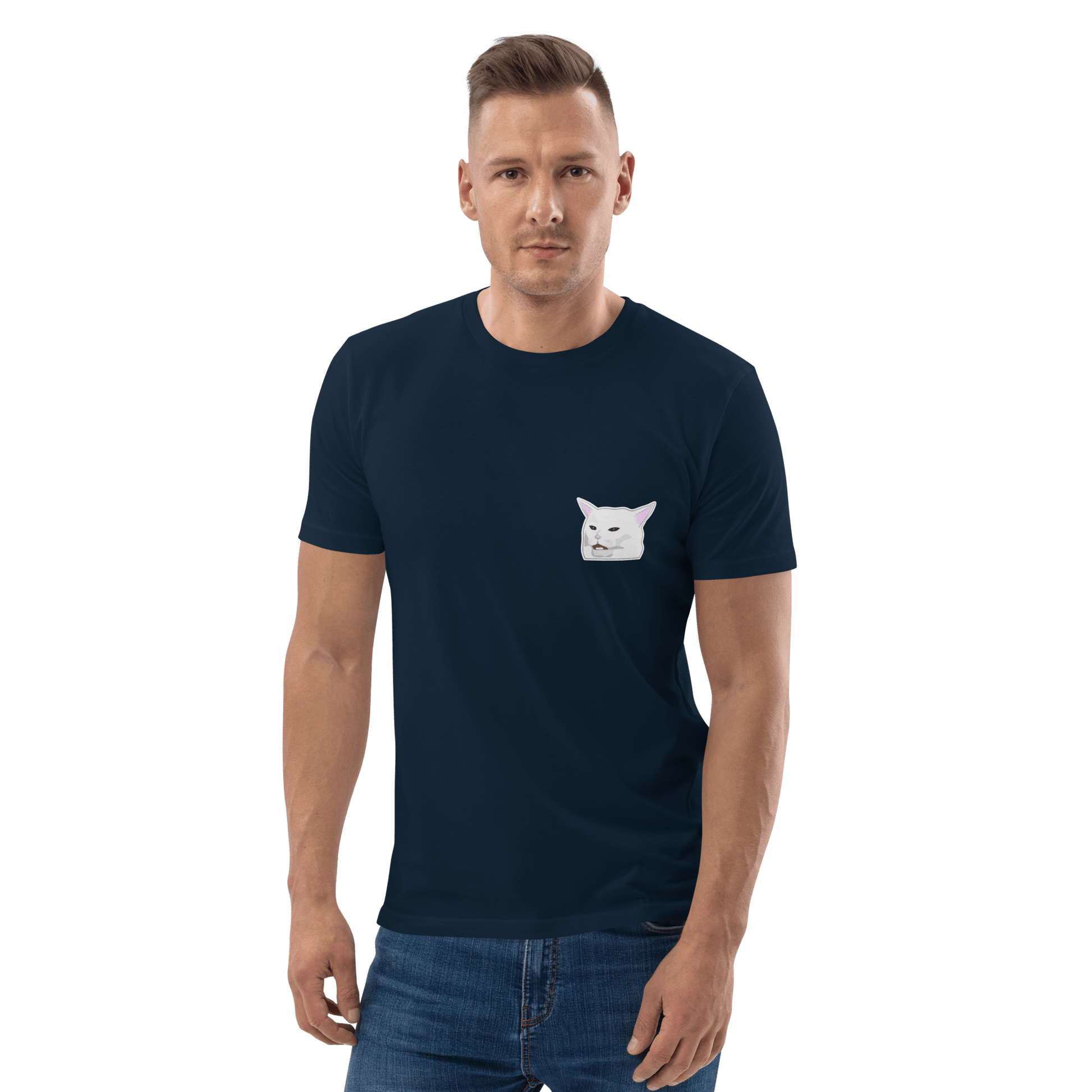 Cat Premium Organic T-Shirt Meme - Cotton Pink | Shirtposting
