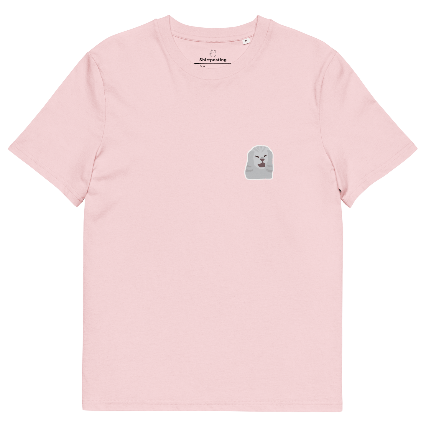 Cat Premium Organic T-Shirt Meme - Cotton Pink | Shirtposting