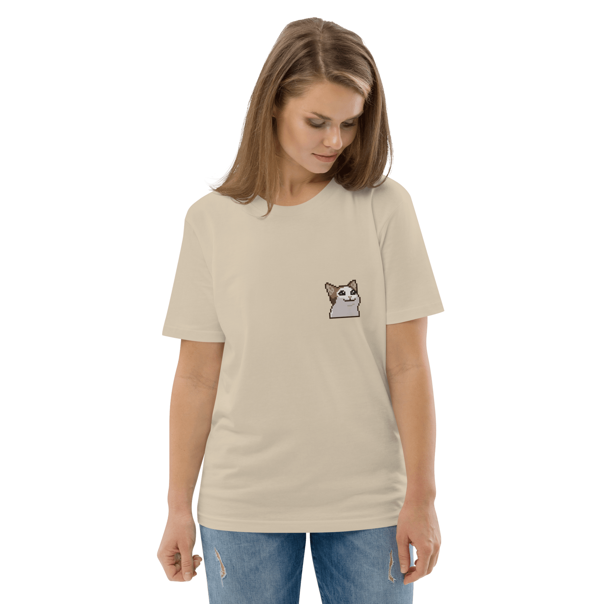 Cat Premium Organic T-Shirt Meme - Cotton Pink | Shirtposting