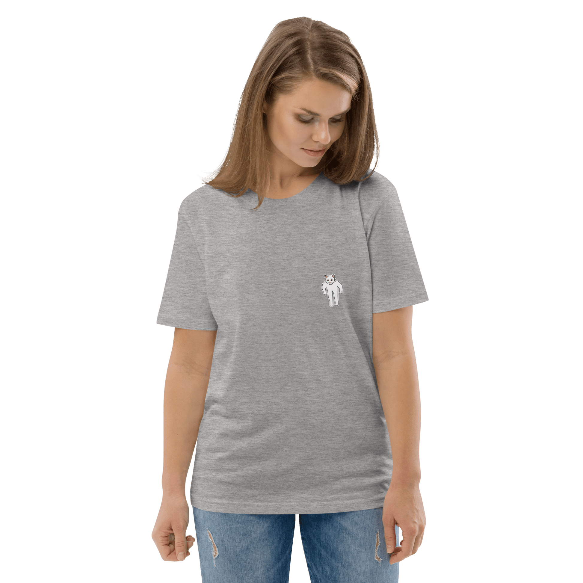 Cat Premium Organic T-Shirt Meme - Cotton Pink | Shirtposting