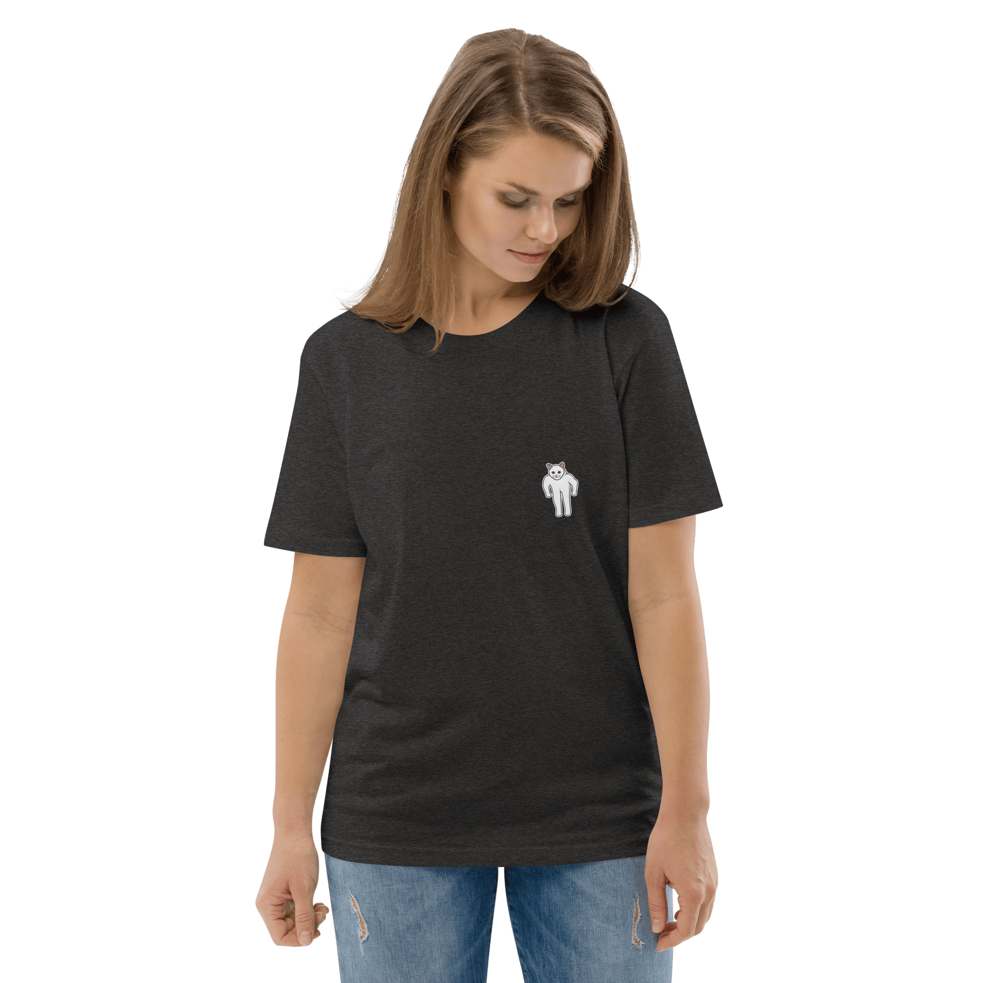 Cat Premium Organic T-Shirt Meme - Cotton Pink | Shirtposting