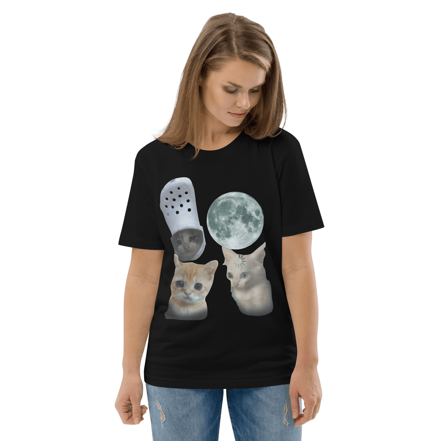 Cat Premium Organic T-Shirt Meme - Cotton Pink | Shirtposting