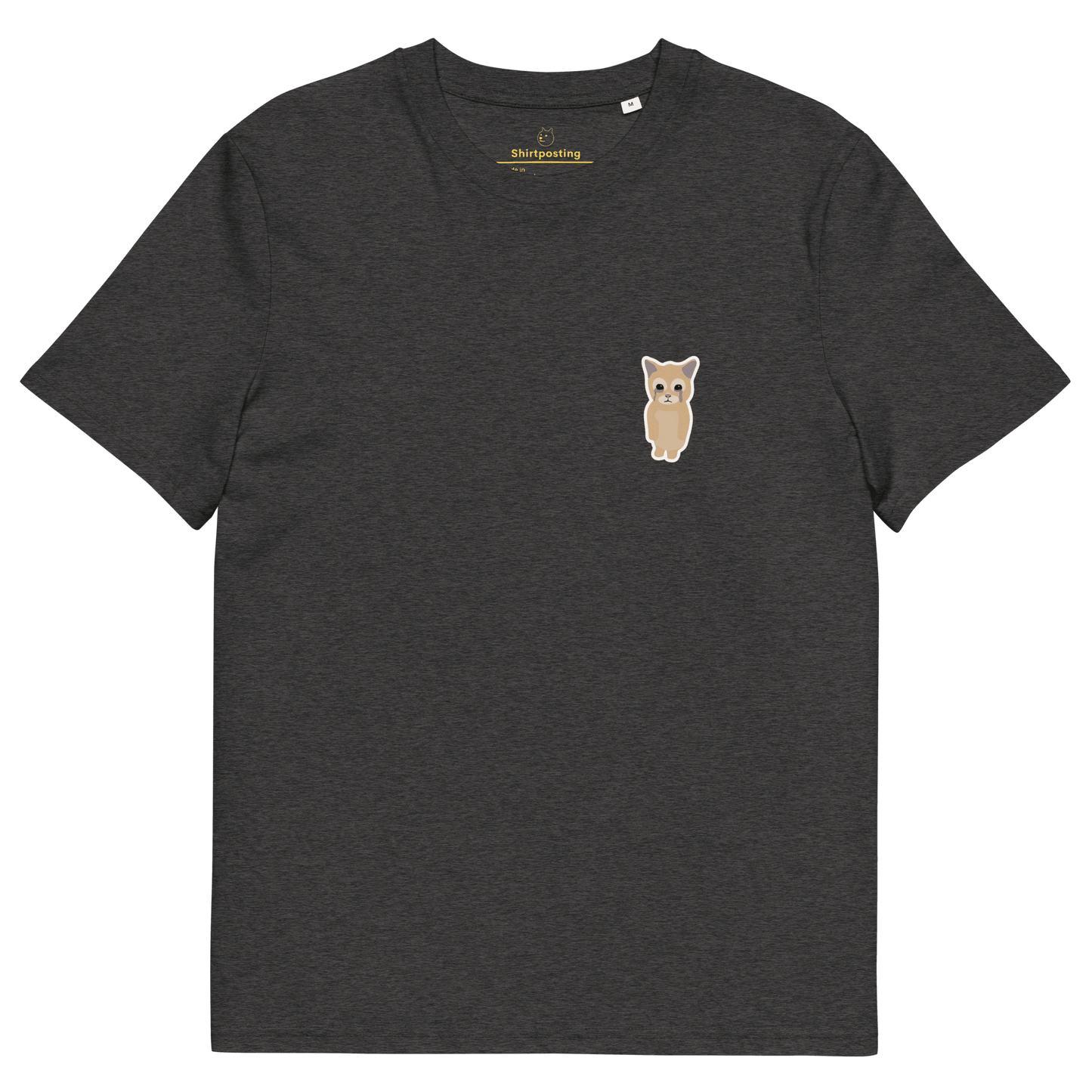Cat Premium Organic T-Shirt Meme - Dark Heather Grey | Shirtposting