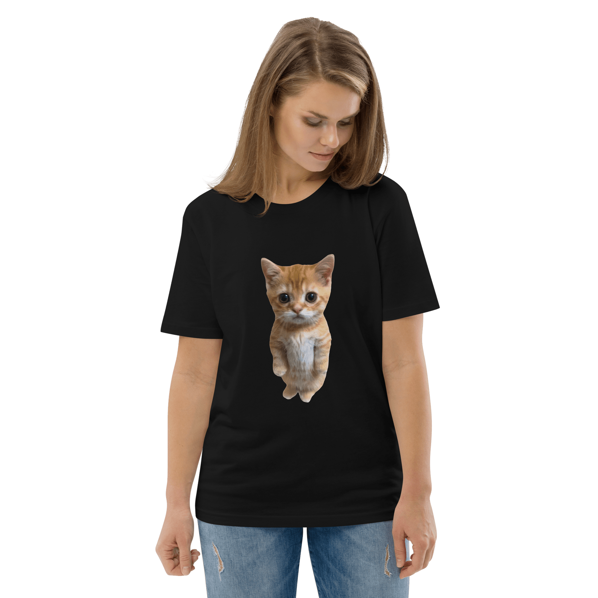 Cat Premium Organic T-Shirt Meme - Dark Heather Grey | Shirtposting